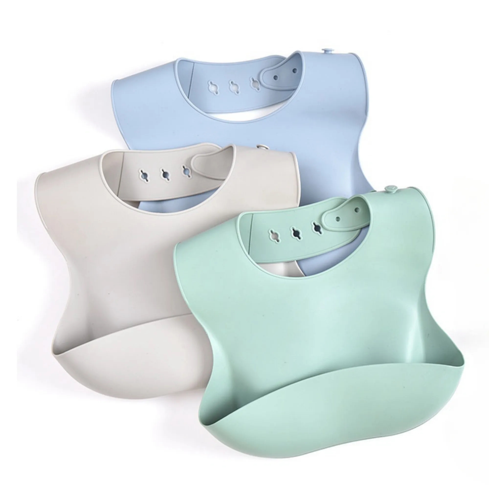 Soft Waterproof Silicone Baby Bibs 4