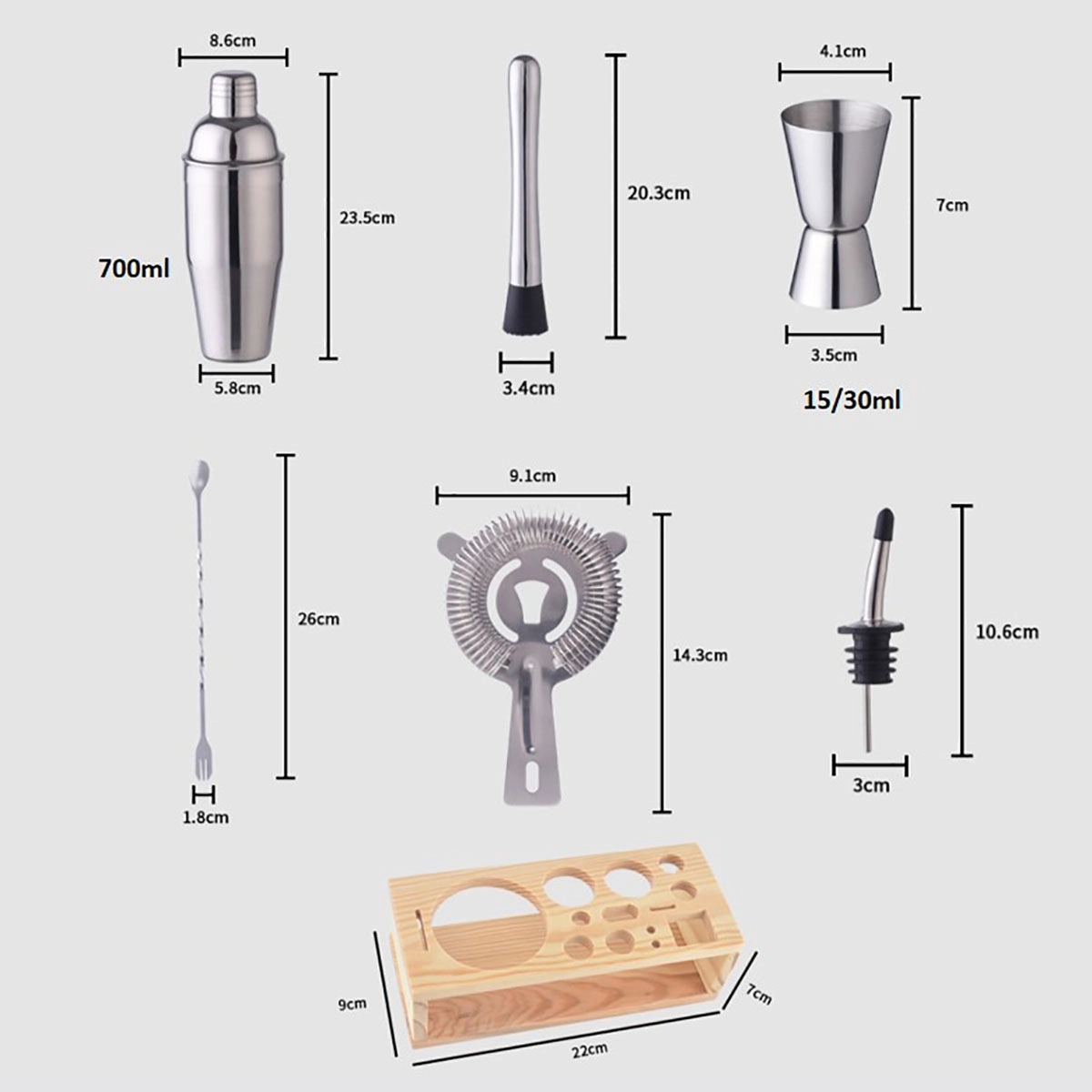 19-Piece Bartender Kit 3