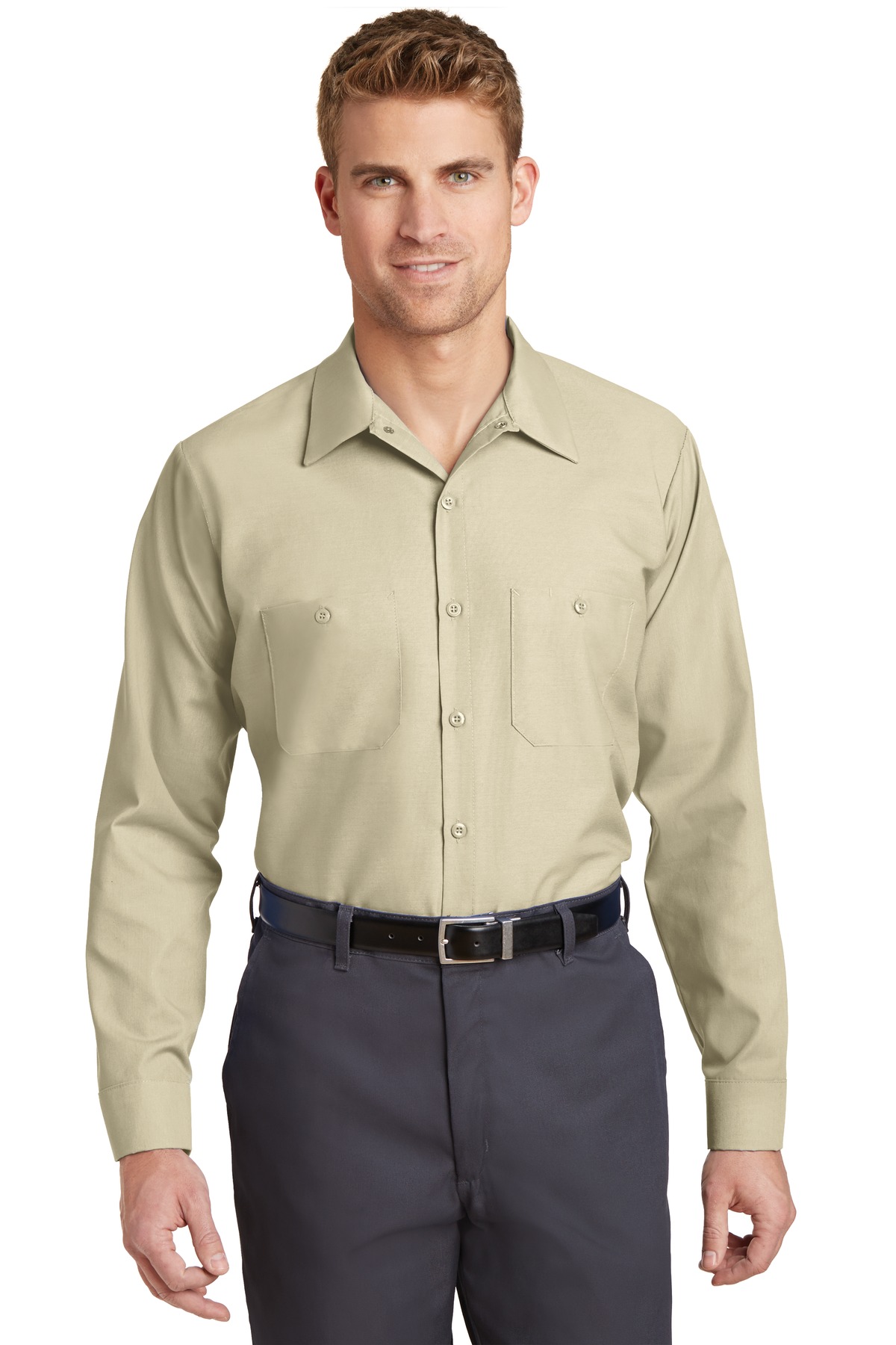 Red Kap Long Sleeve Industrial Work Shirt. SP14 47
