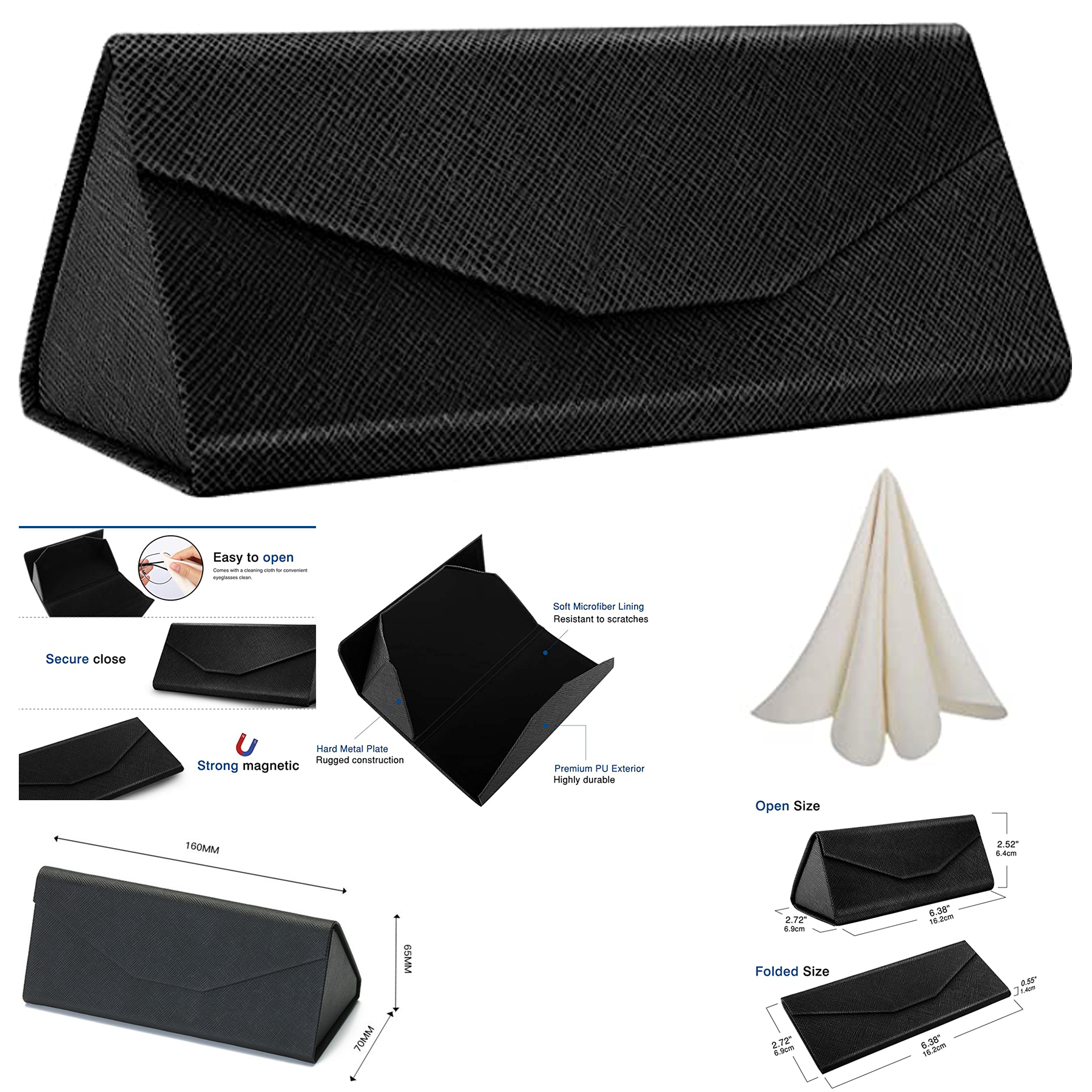 Foldable Glasses Sunglasses Case 2