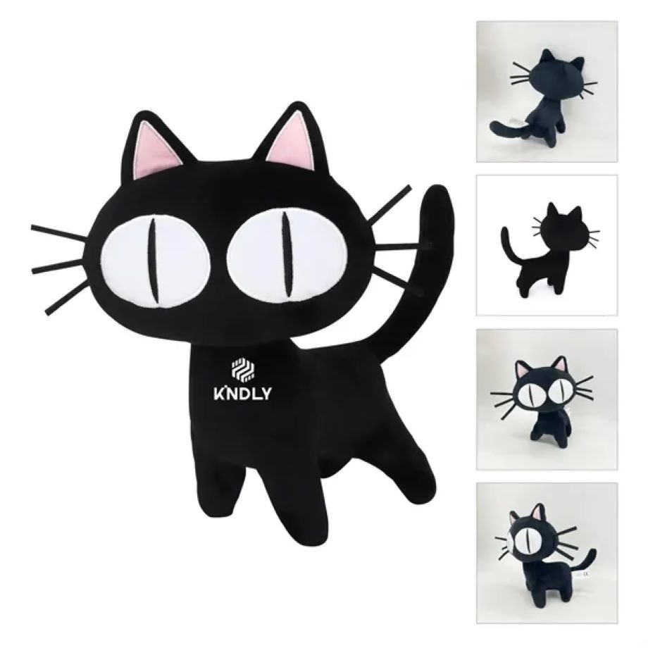 Cotton Black Cat Plush Doll 2