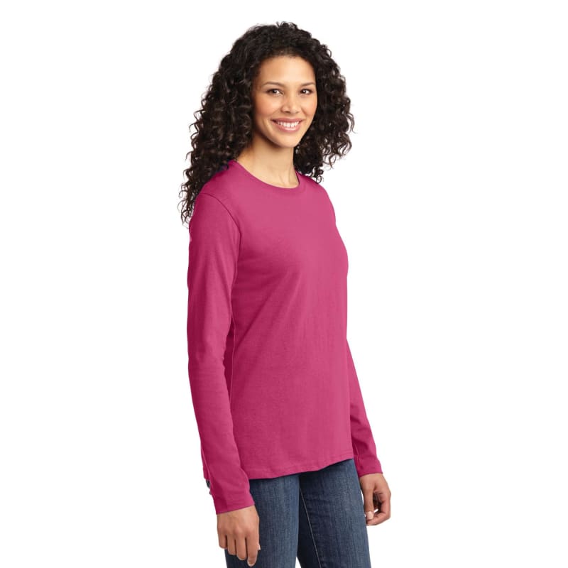 Port & Company Women's Long Sleeve Core Cotton Tee. 36