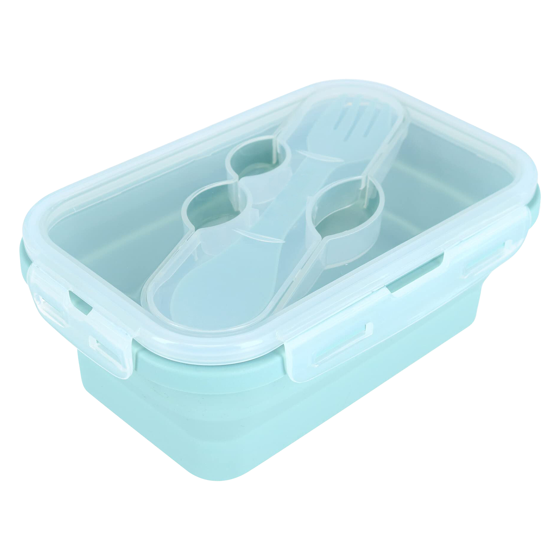 500ML Collapsible Silicone Lunch Box With Cutlery 5