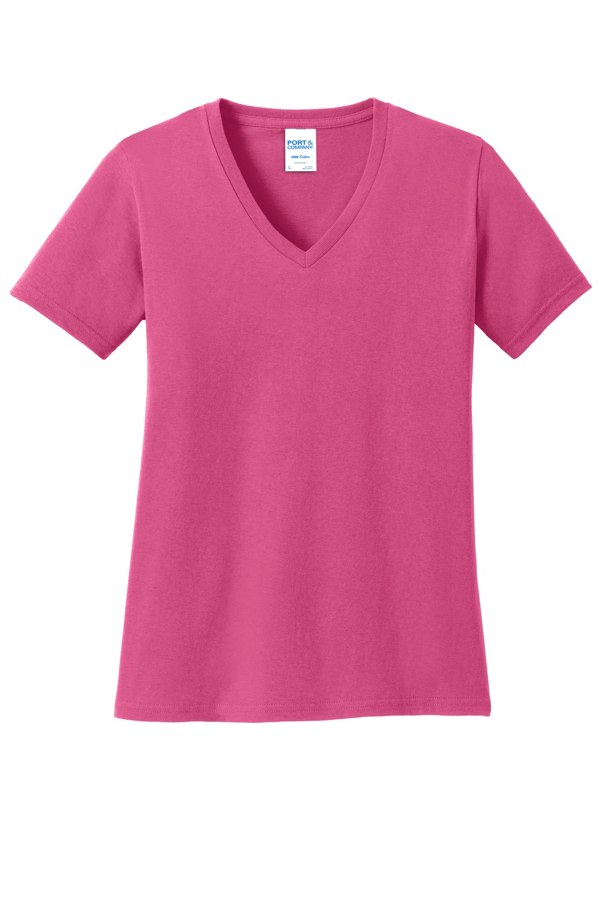 Port & Co Women's Core Cotton V-Neck Tee. LPC54V 190