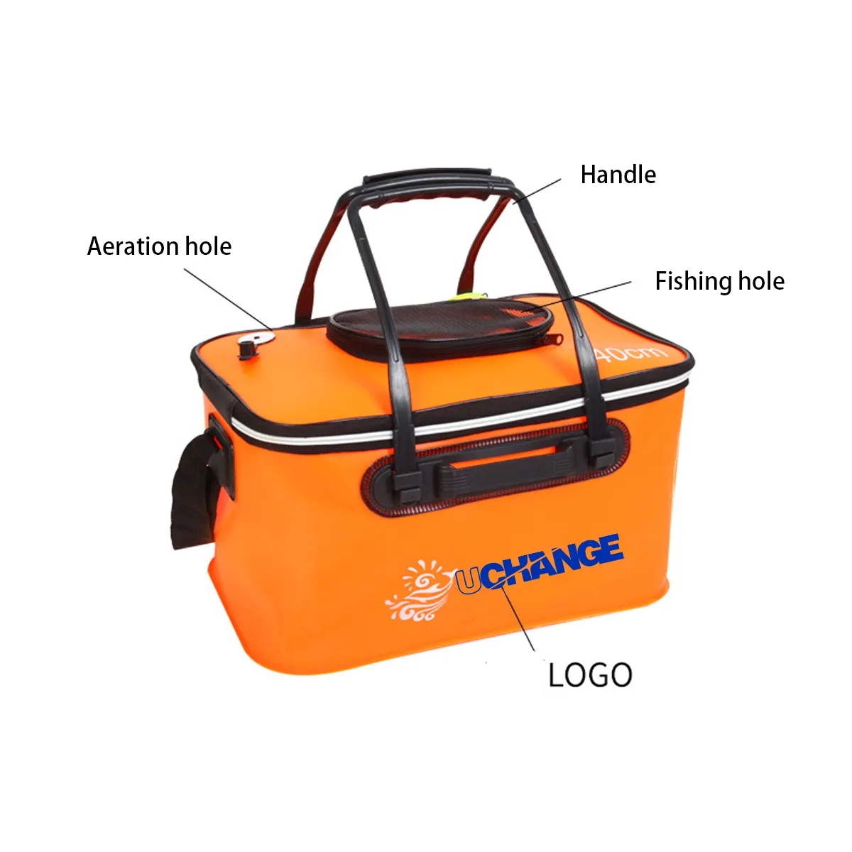 Foldable EVA Fishing Bucket With Lid And Strap 7