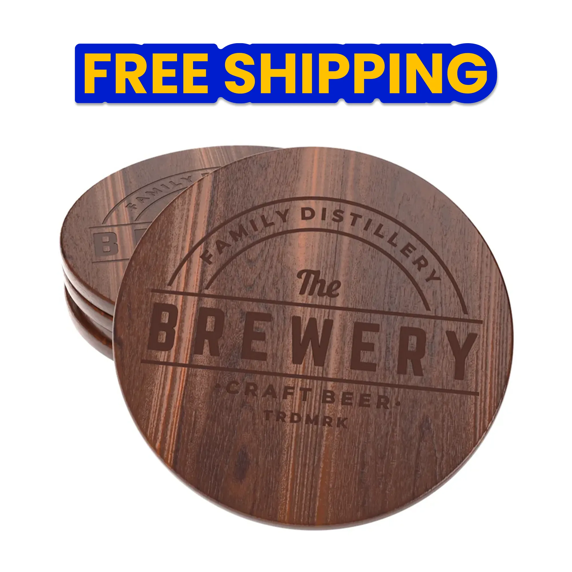 Custom Handmade Walnut Coasters 1