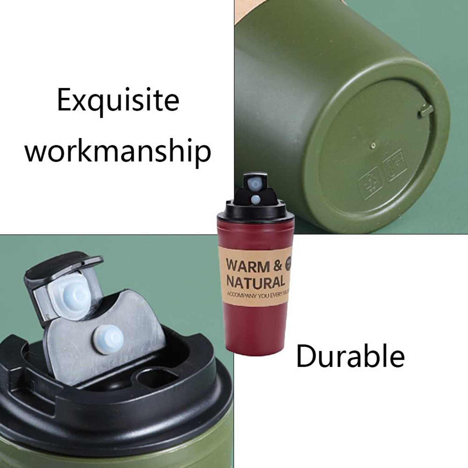 14oz Portable Coffee Cup w/ Flip Lid 8