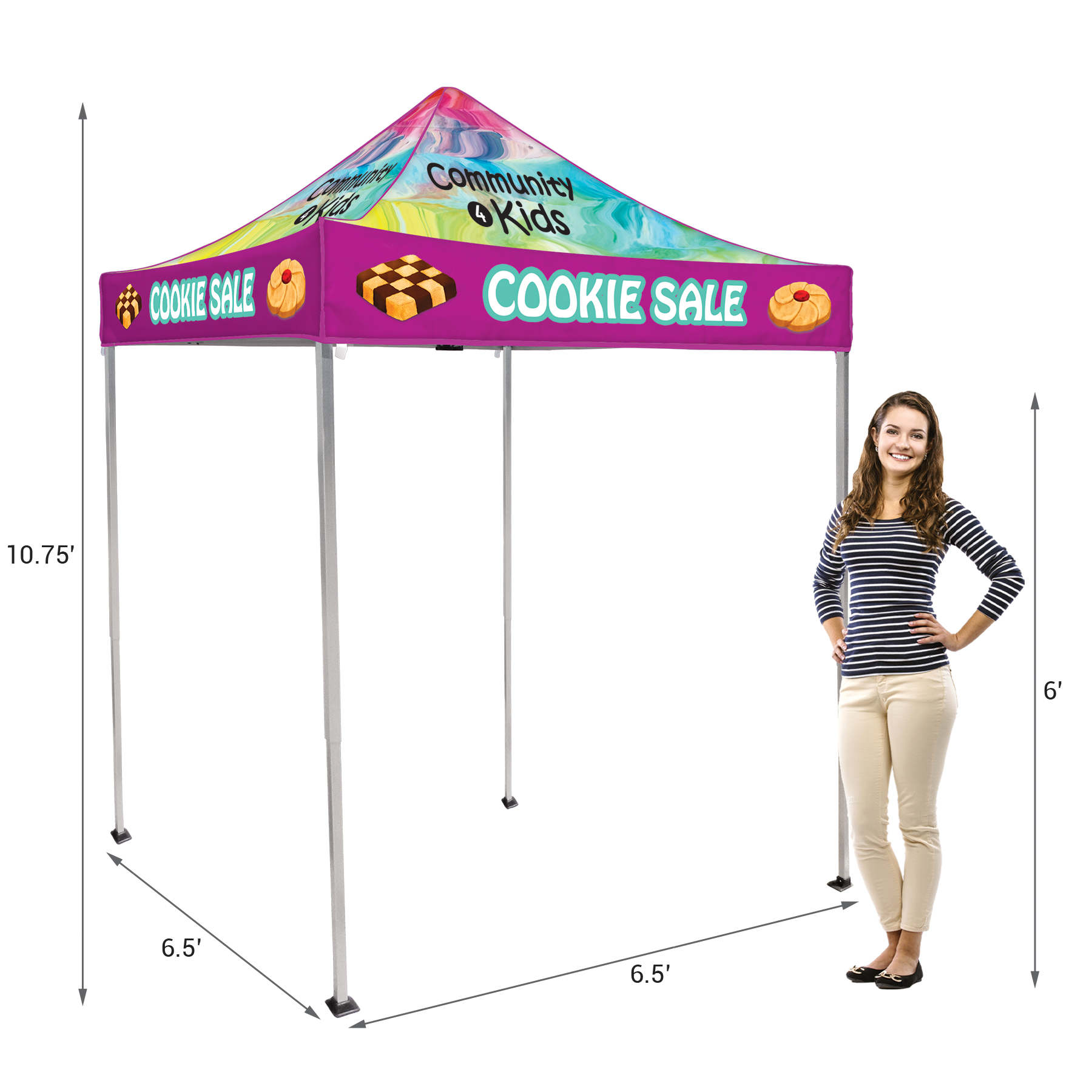 6.5' Square Canopy Tent 24