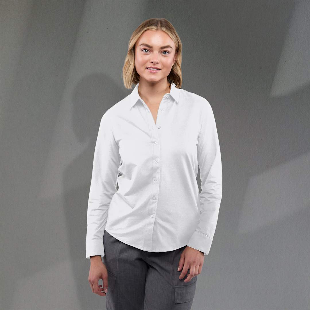 TATRA Eco Long Sleeve Knit Button Up Shirt-Women's 98