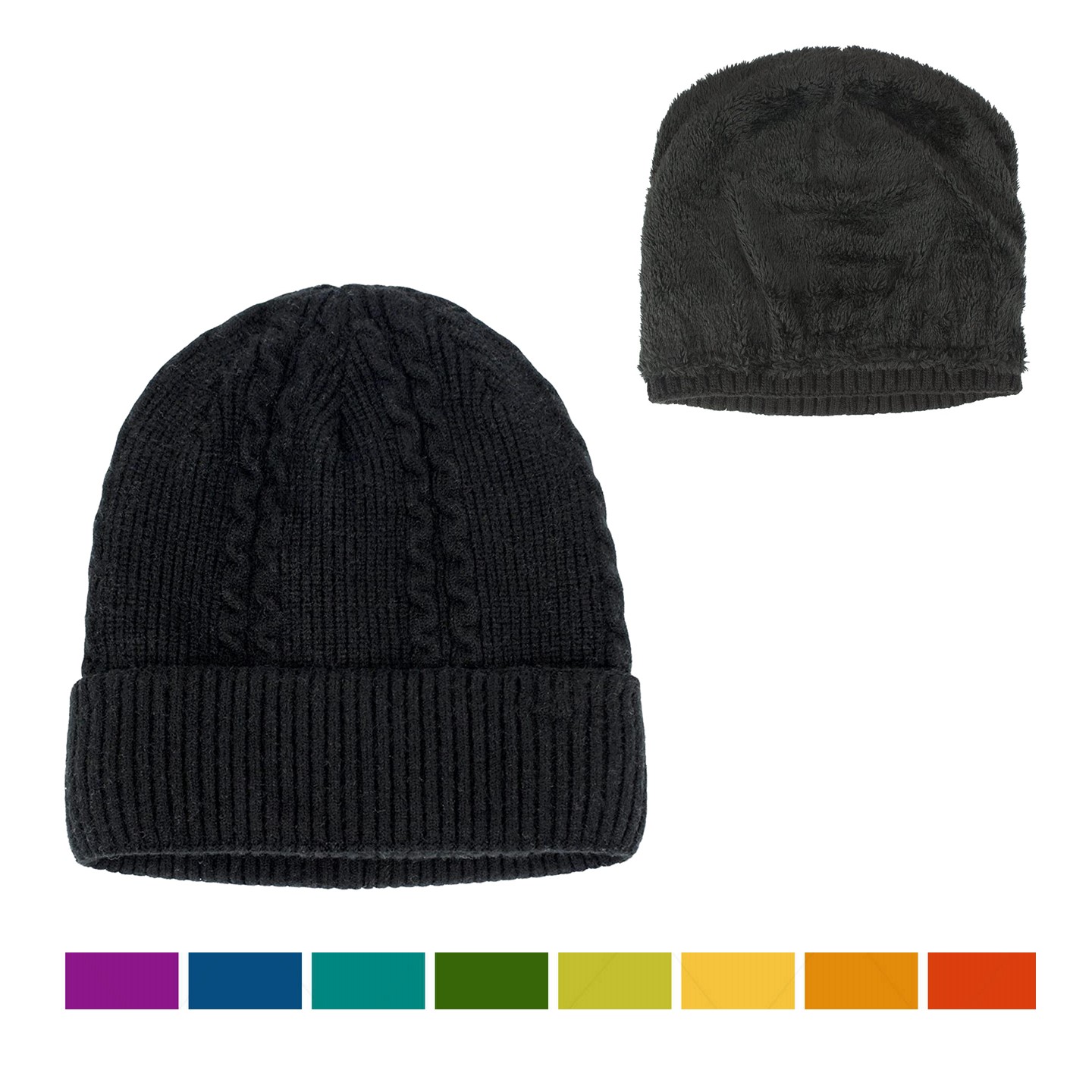 Sherpa Fleece Lining Knitted Beanie 4