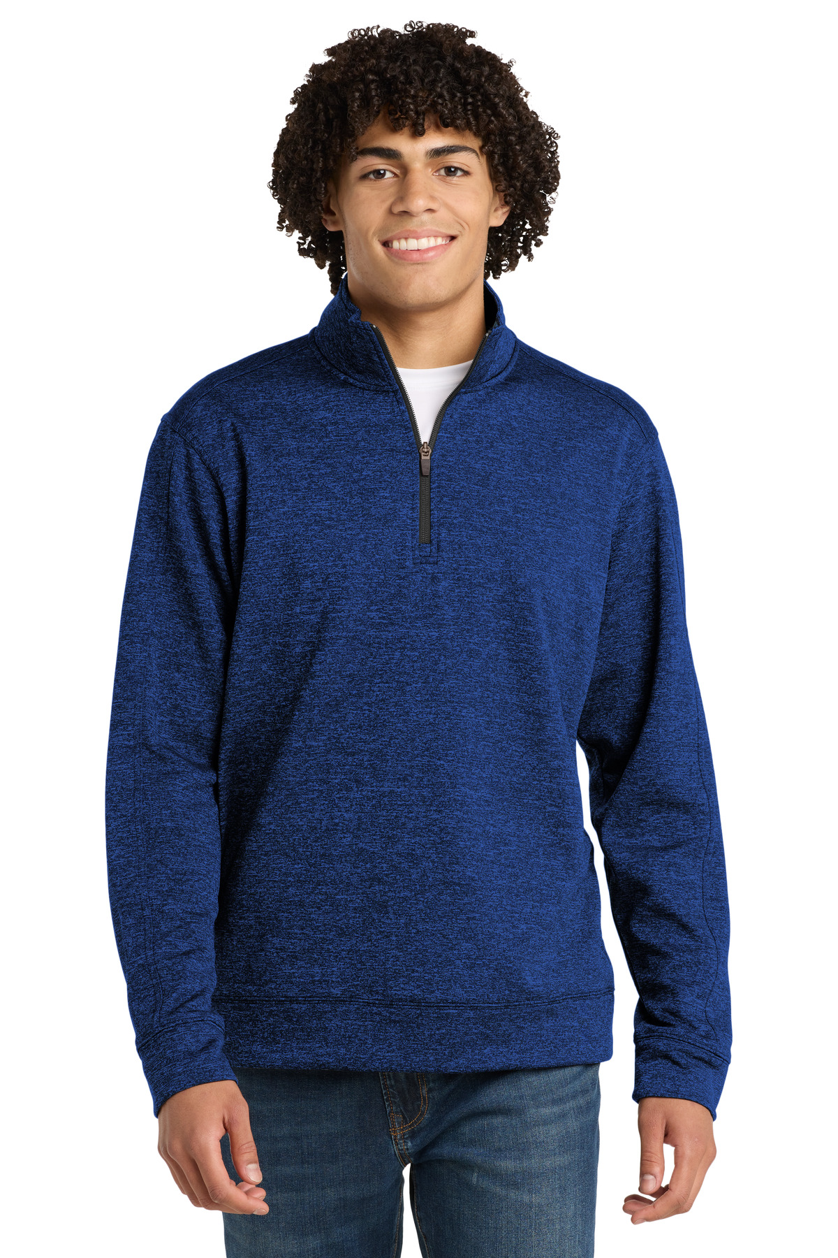 Sport-Tek PosiCharge Electric Heather Fleece 1/4-Zip Pullover. ST226, custom hoodie or sweatshirt with logo imprint 4
