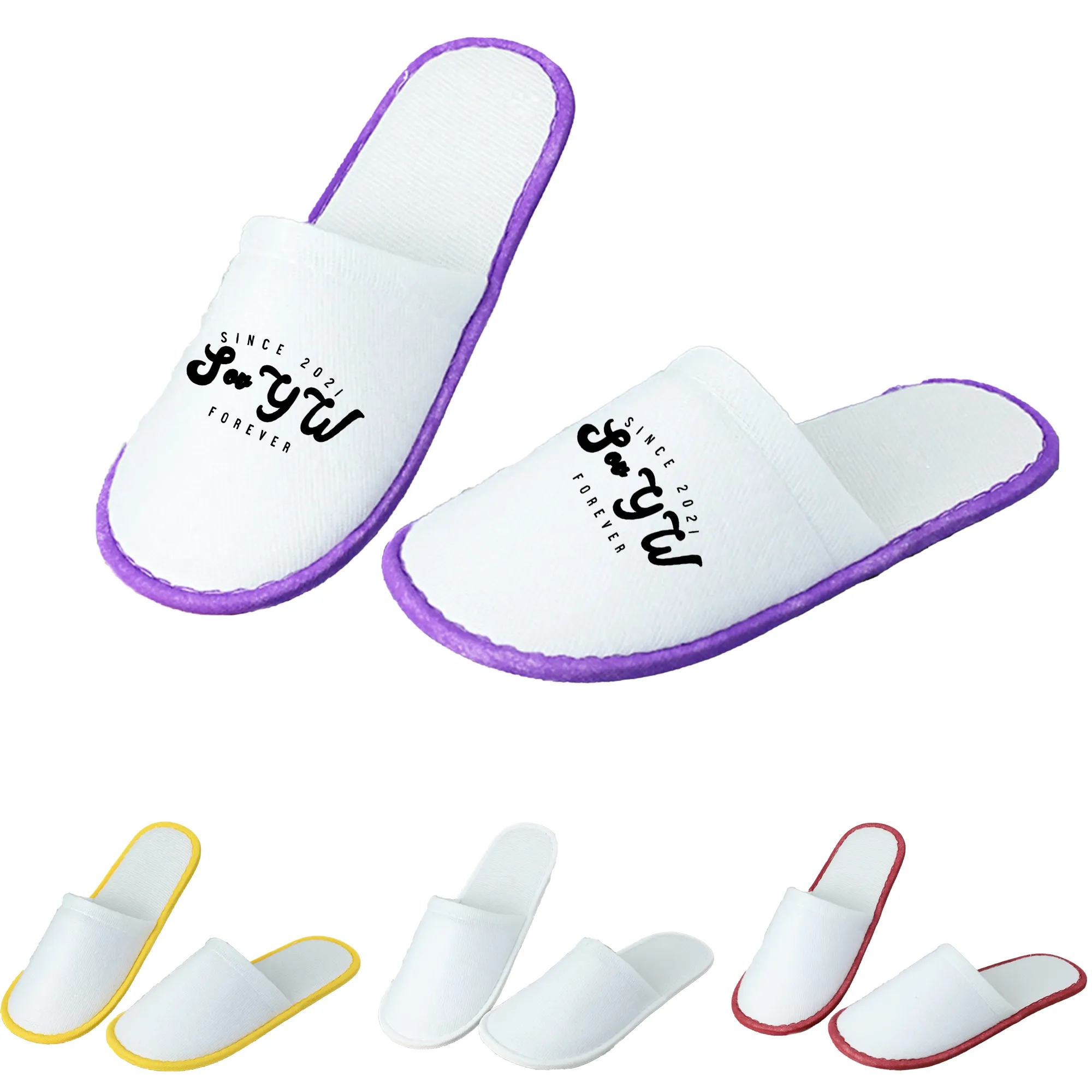 11" X 4.3" Simple Hotel Travel Disposable Slippers 6