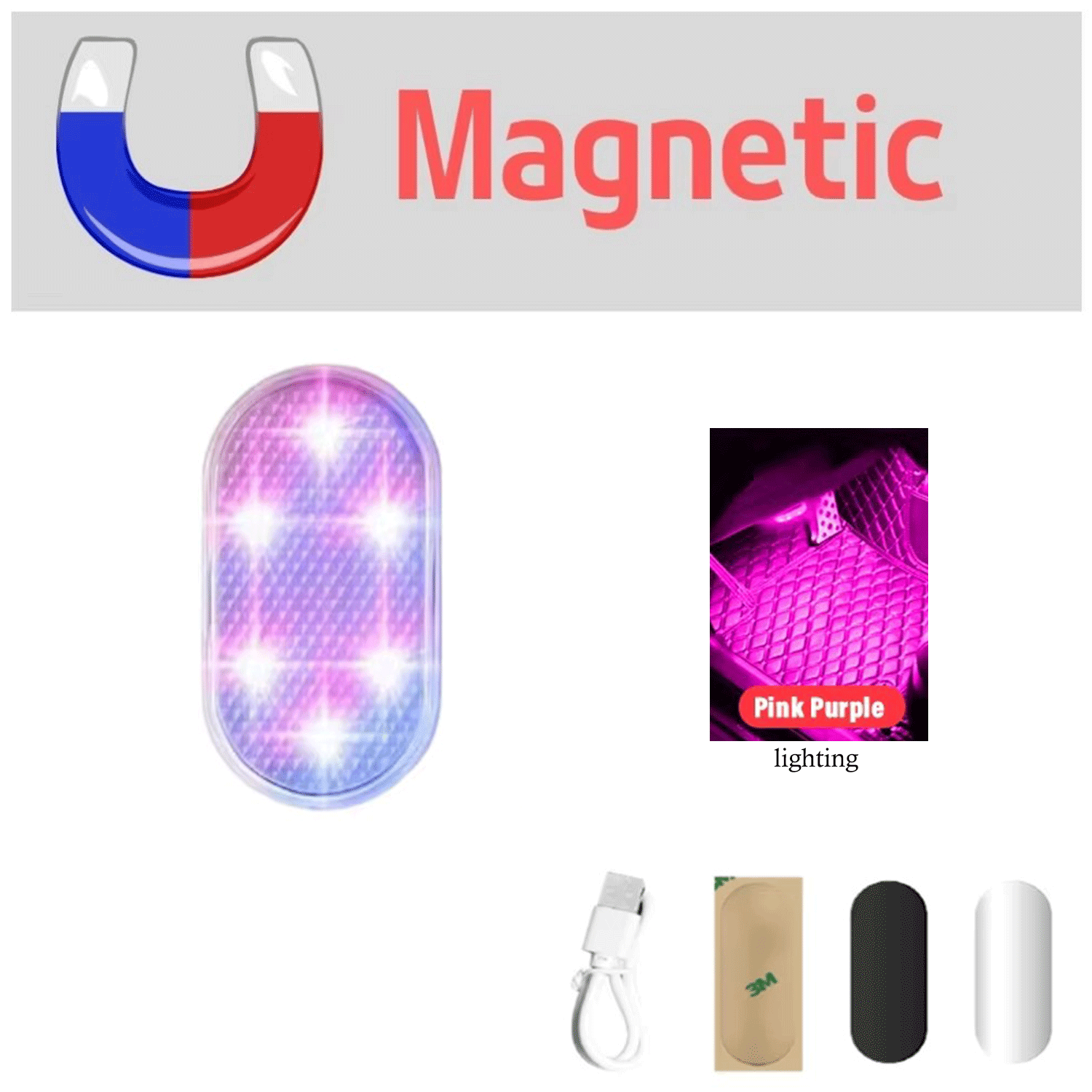 multicolor Car's Interior Lamp Atmosphere wireless LED light 3