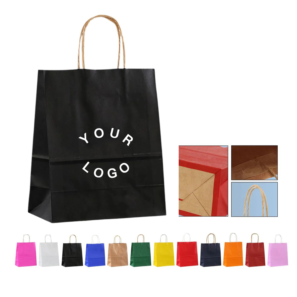 Durable Kraft Paper Tote for Bakery and Beverage 3