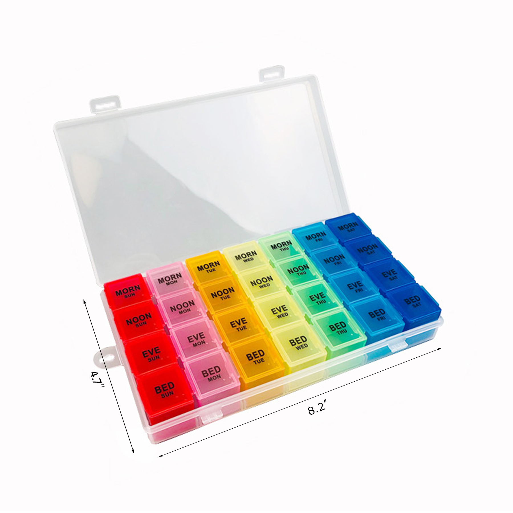 Rainbow Color Weekly 7 Day Pill Box 2