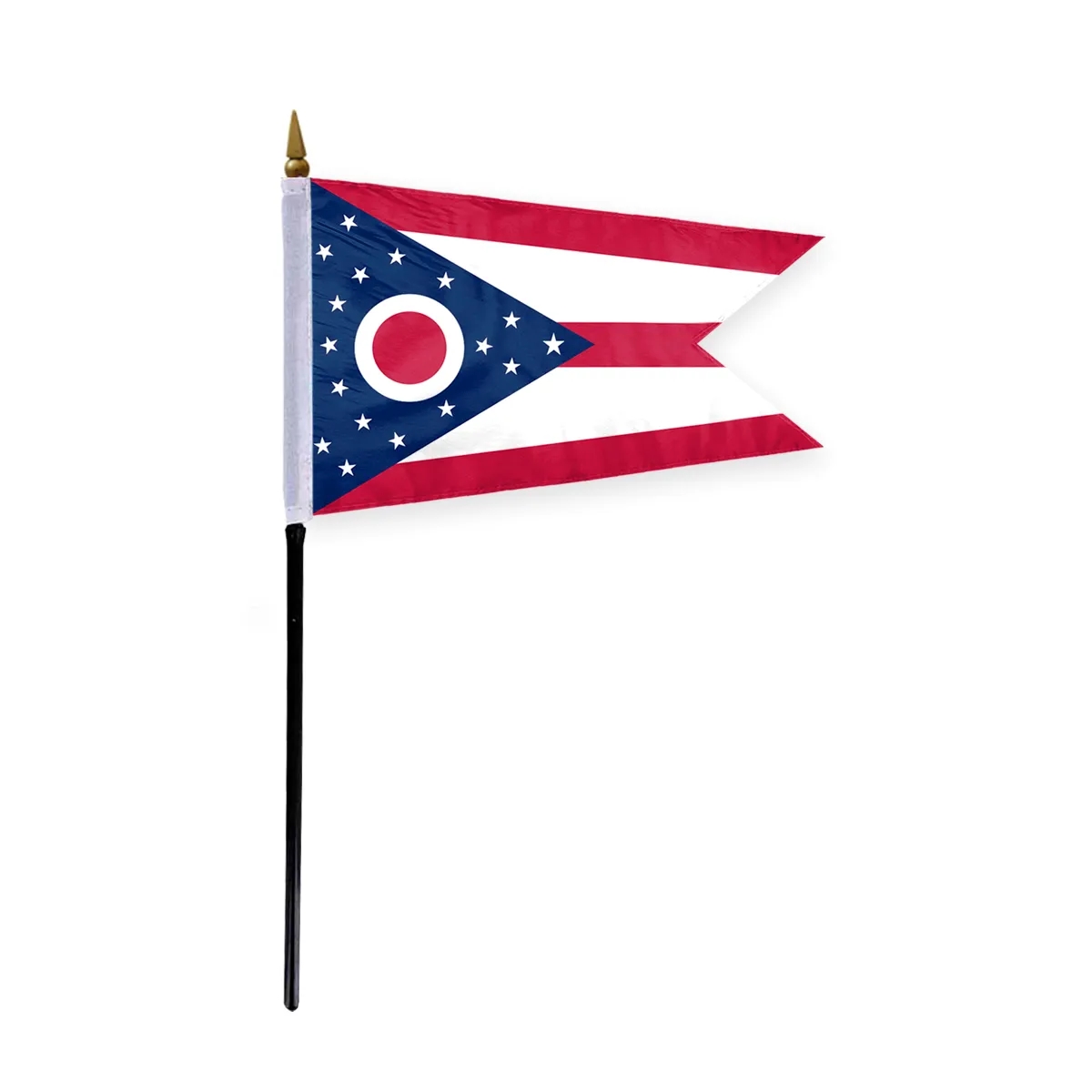 4"x6" & 12"x18'' Ohio ePoly Printed Stick Flags 2