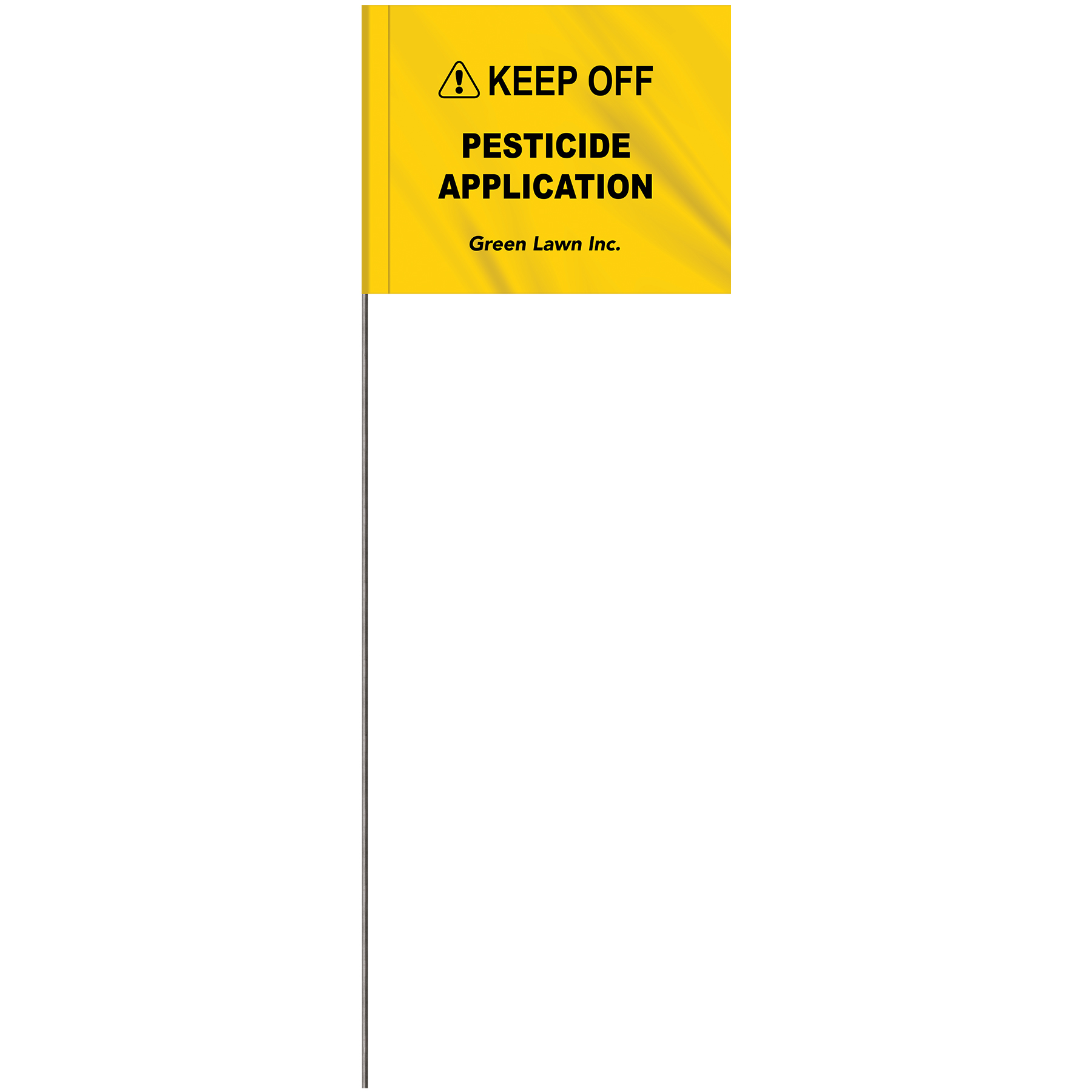 1-Color 4" x 5" Custom Vinyl Marking Flag with 15" Wire 10