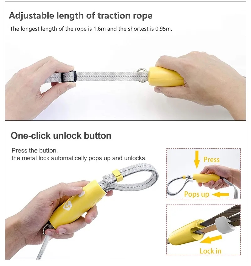 Anti-lost Lock Buckle Dog Leash 6