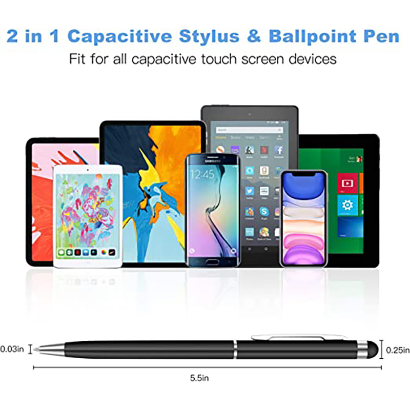 Universal 2 in 1 Stylus Touch Screens Ballpoint Pen 8