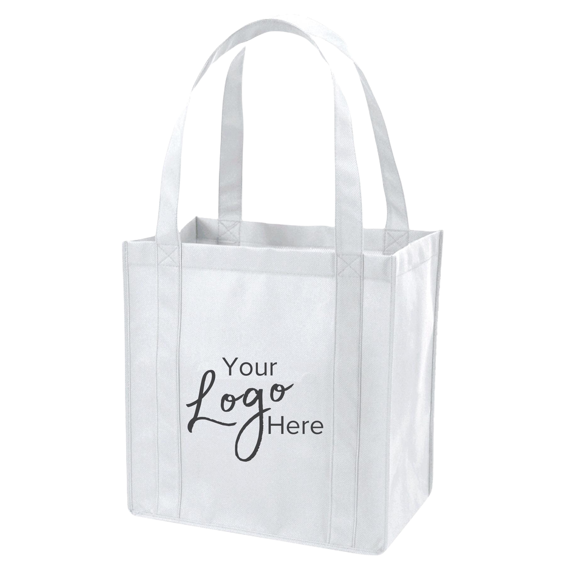 Non-Woven 12 1/2"W x 13 1/2"H x 8 1/2" Gusset Tote Bag w/ Inforced Bottom 12