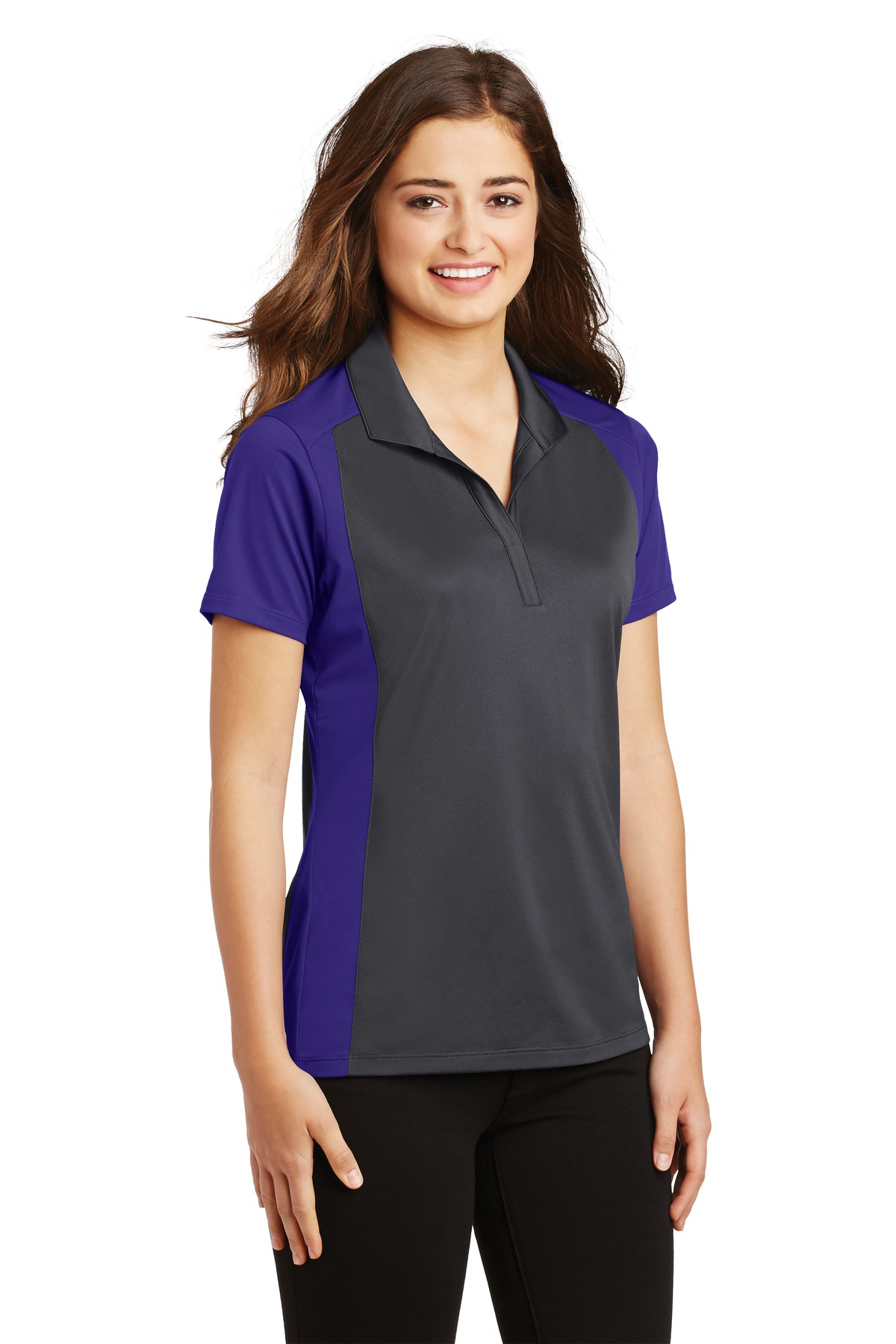 Sport-Tek Women's Colorblock Micropique Sport-Wick Polo. LST652 8