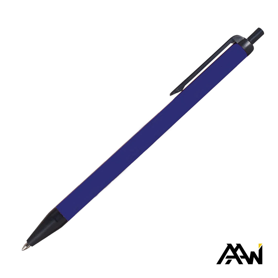 Value Slim Pen w/Glossy Colored Barrel - Matte Black Accent 6