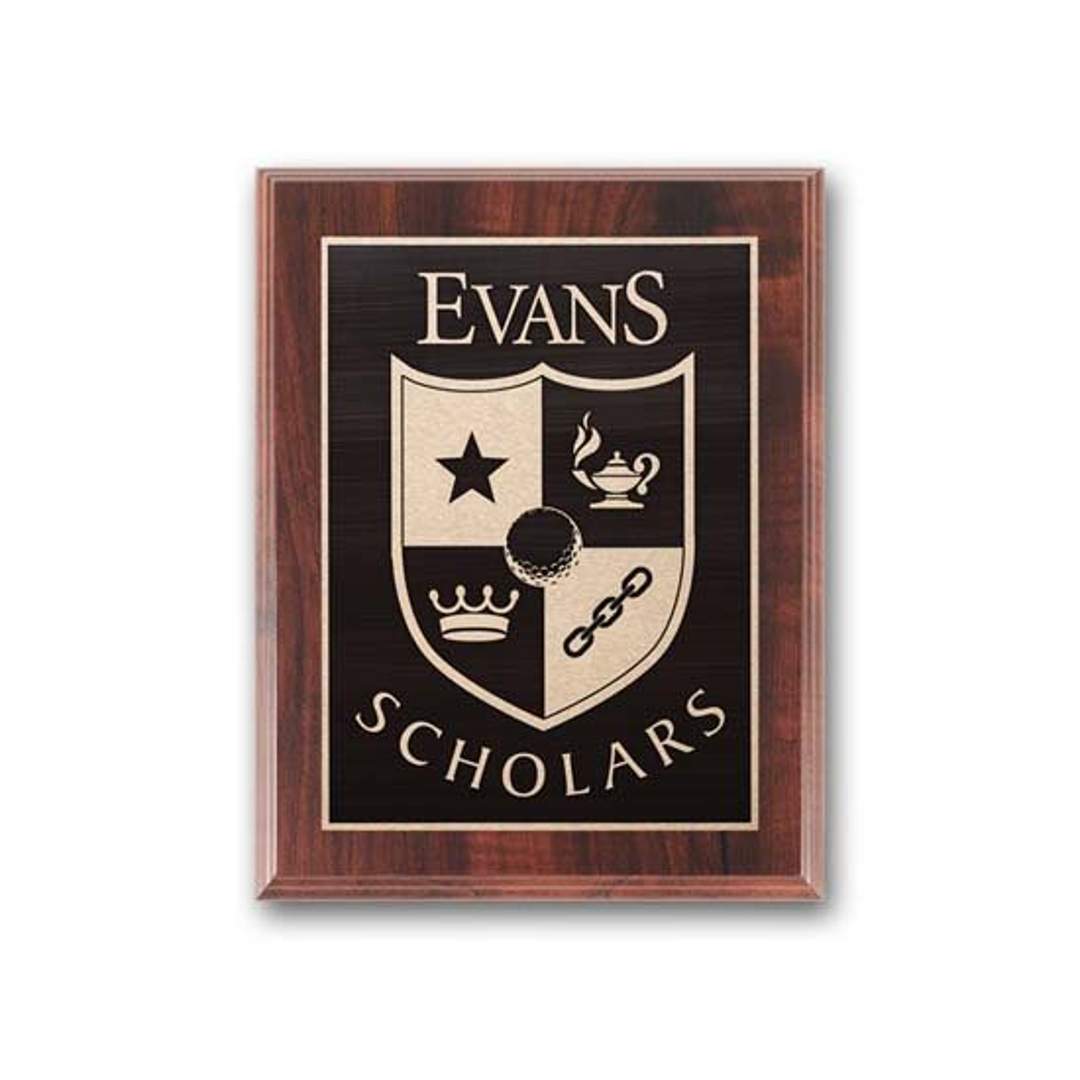 Etch/Antiqued Plaq - Walnut Finish 3