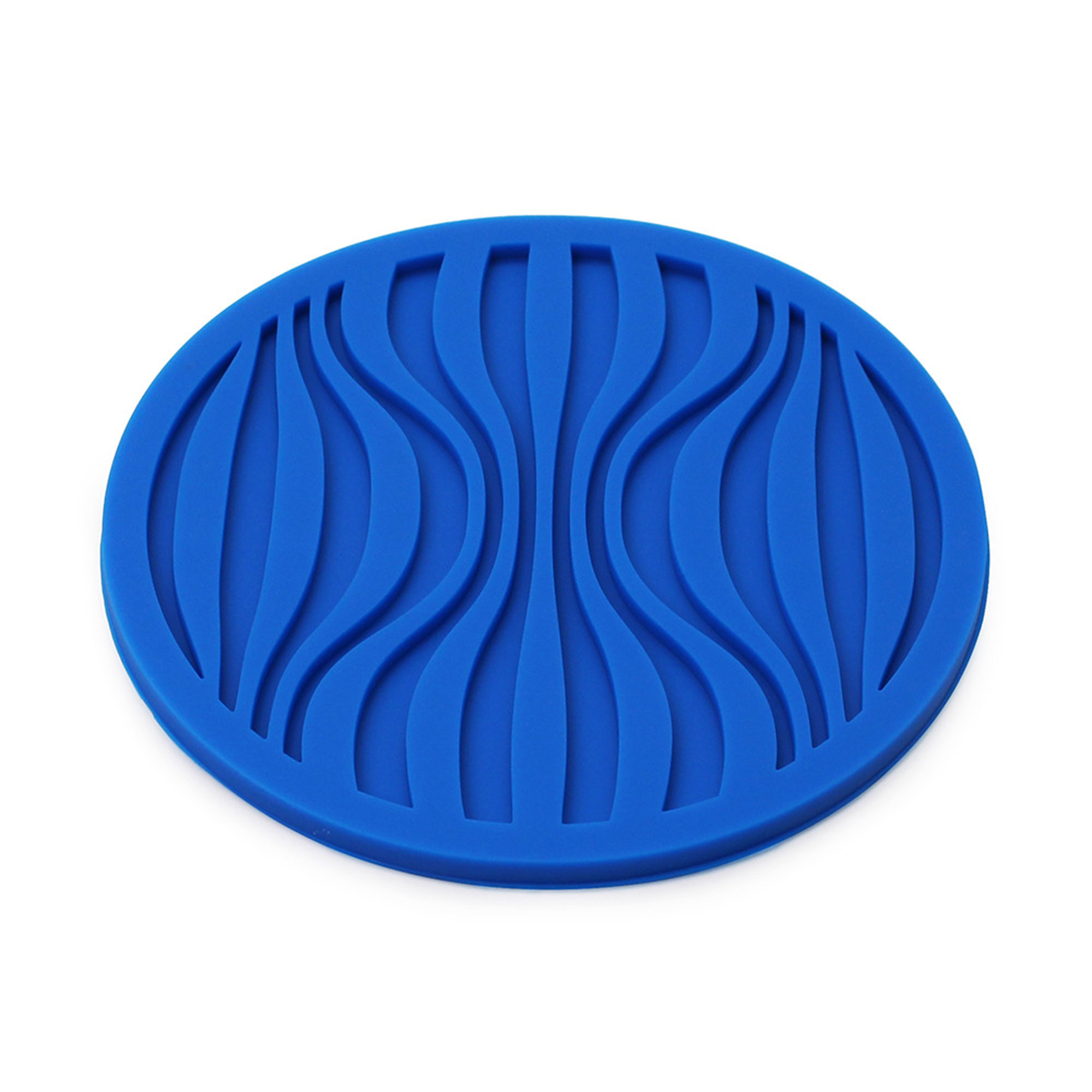 Non-Slip Wavy Round Silicone Coaster 5