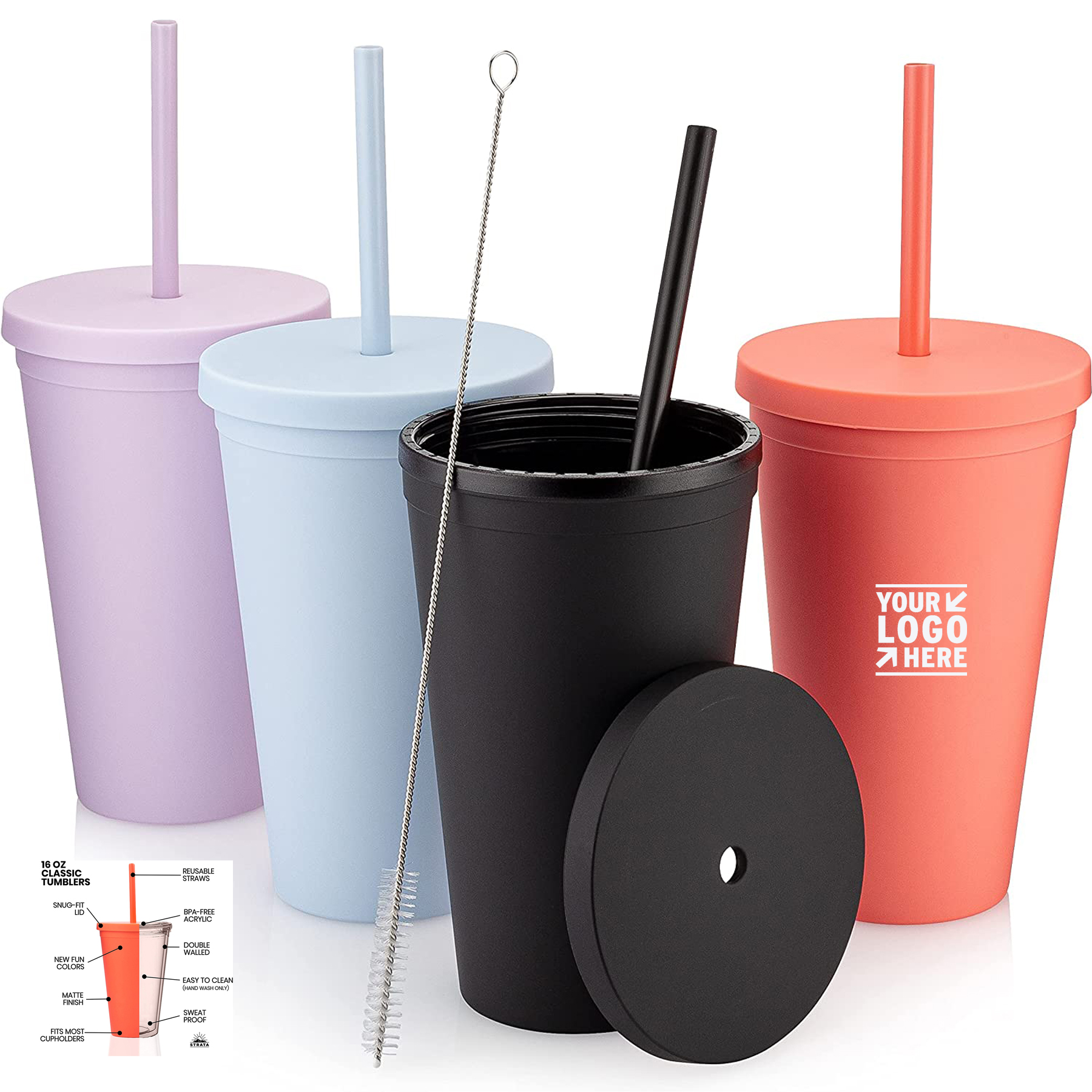 16 oz Colored Acrylic Cup 2