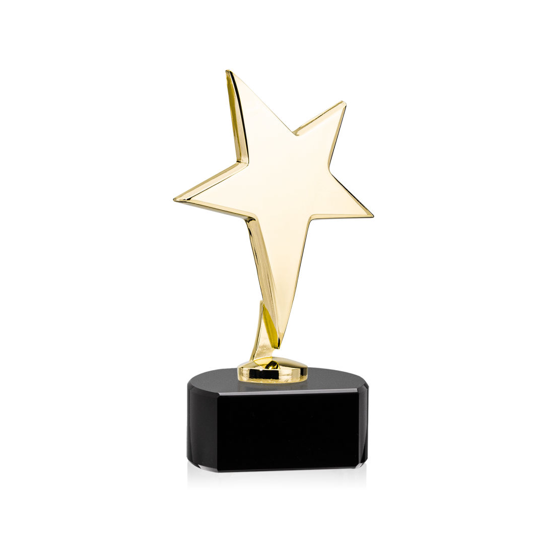 Tuscany Gold Star VividPrint™ Award on Paragon Base - Black 2