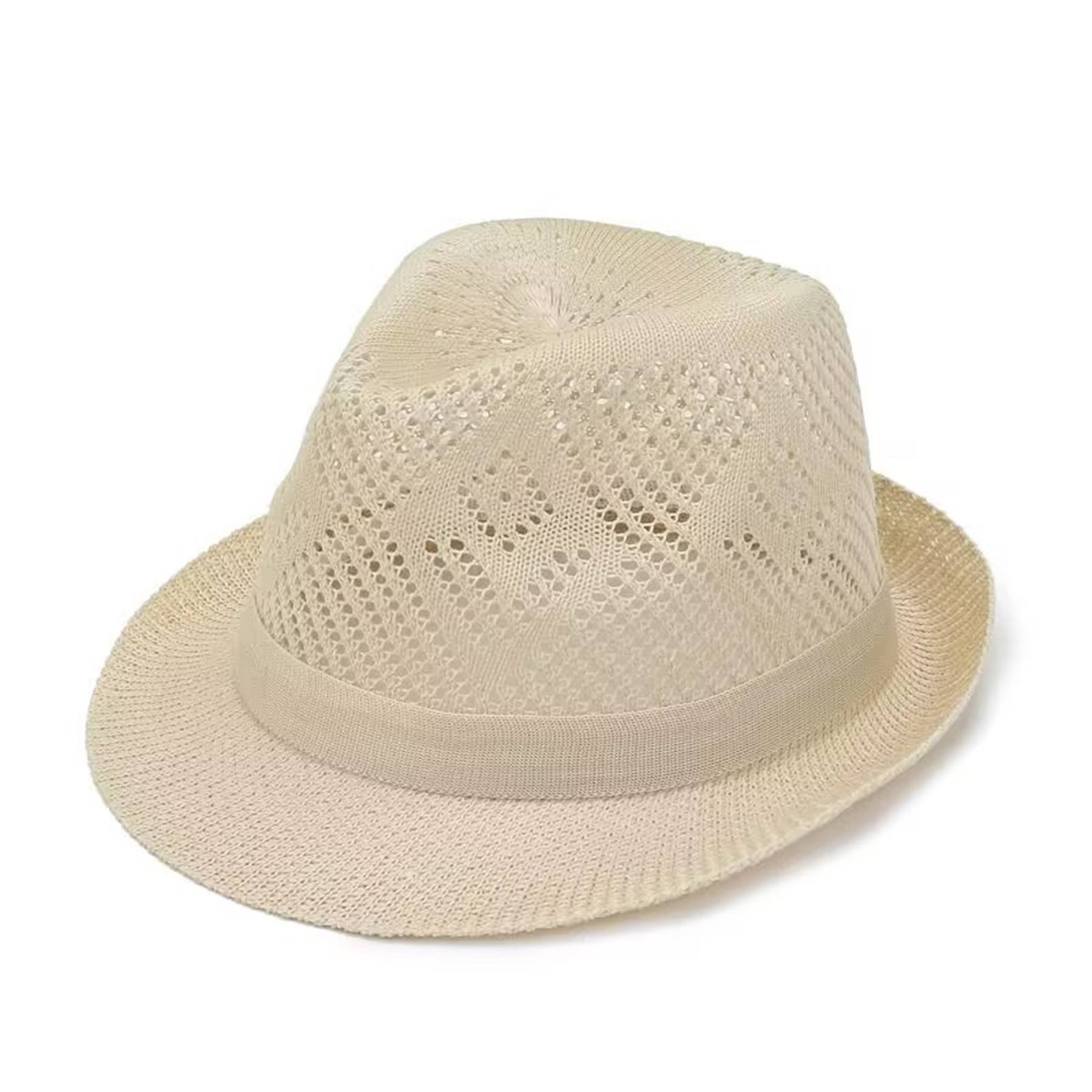 Polyester Solid jacquard breathable sun hat 5