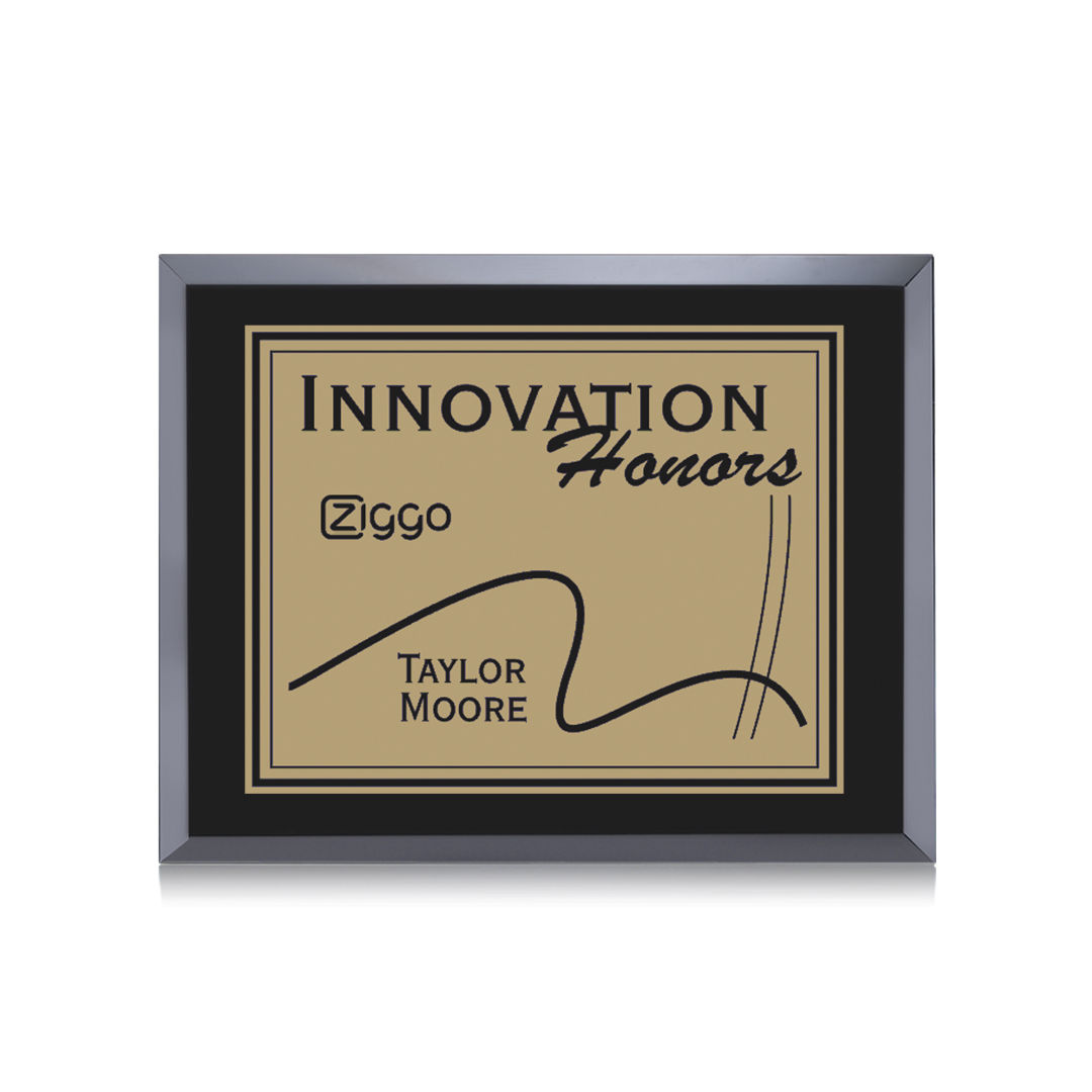 Avonlea/Everett Plaque - Black/Gold 1