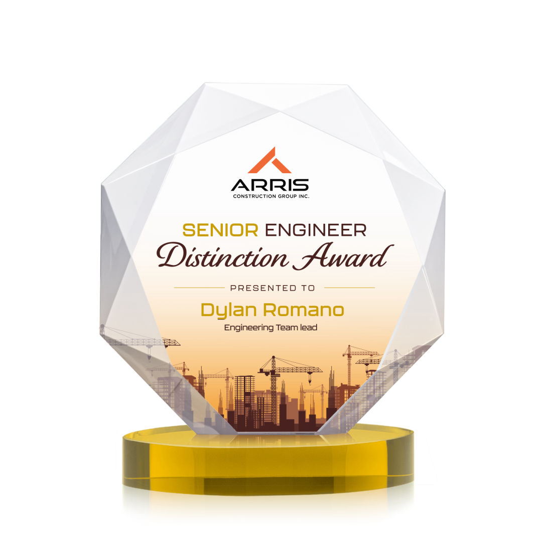 Kitchener VividPrint™ Award on Alberton Base - Gold 13