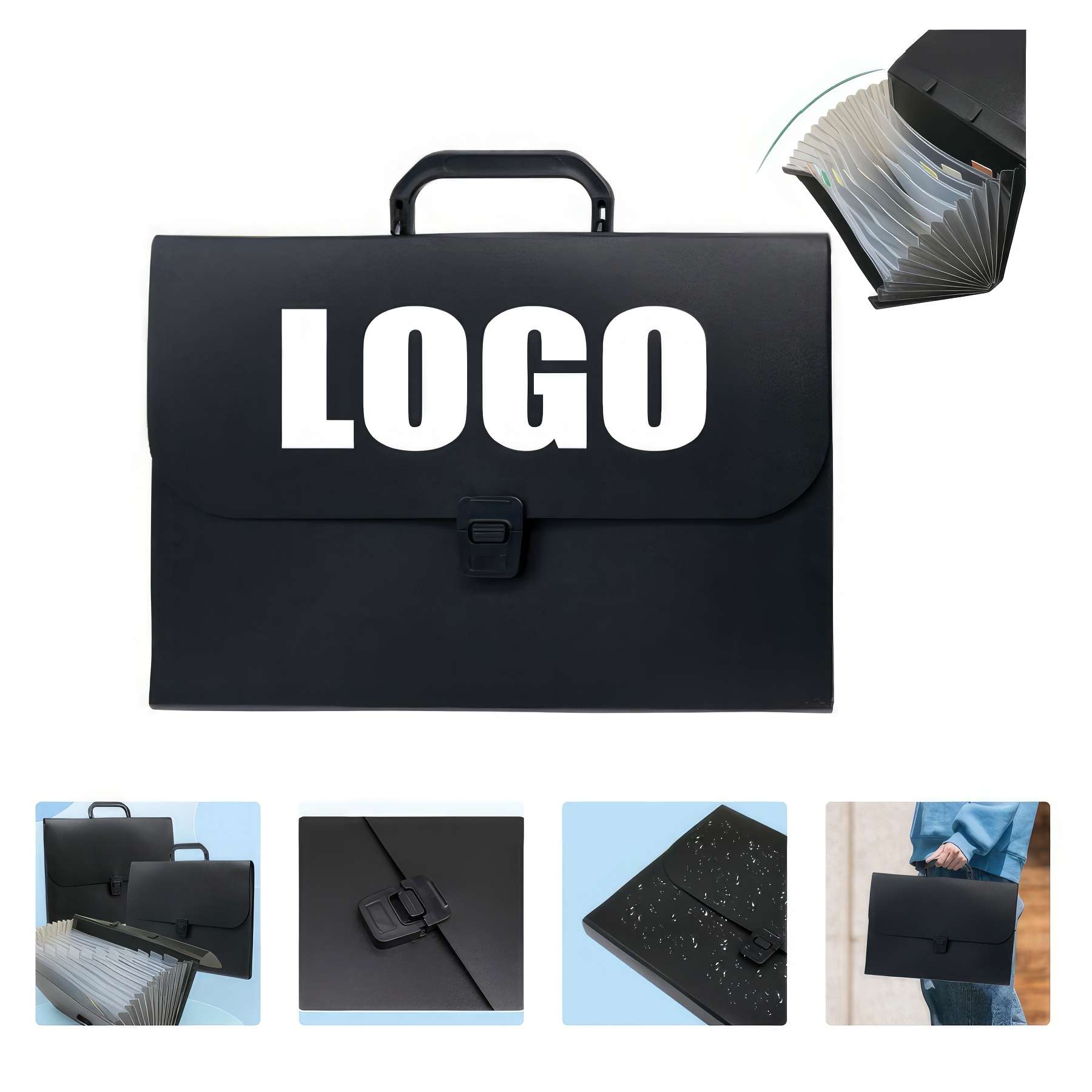 PP Plastic 13-Pocket Expanding A4-Size Portfolio File Folder 1