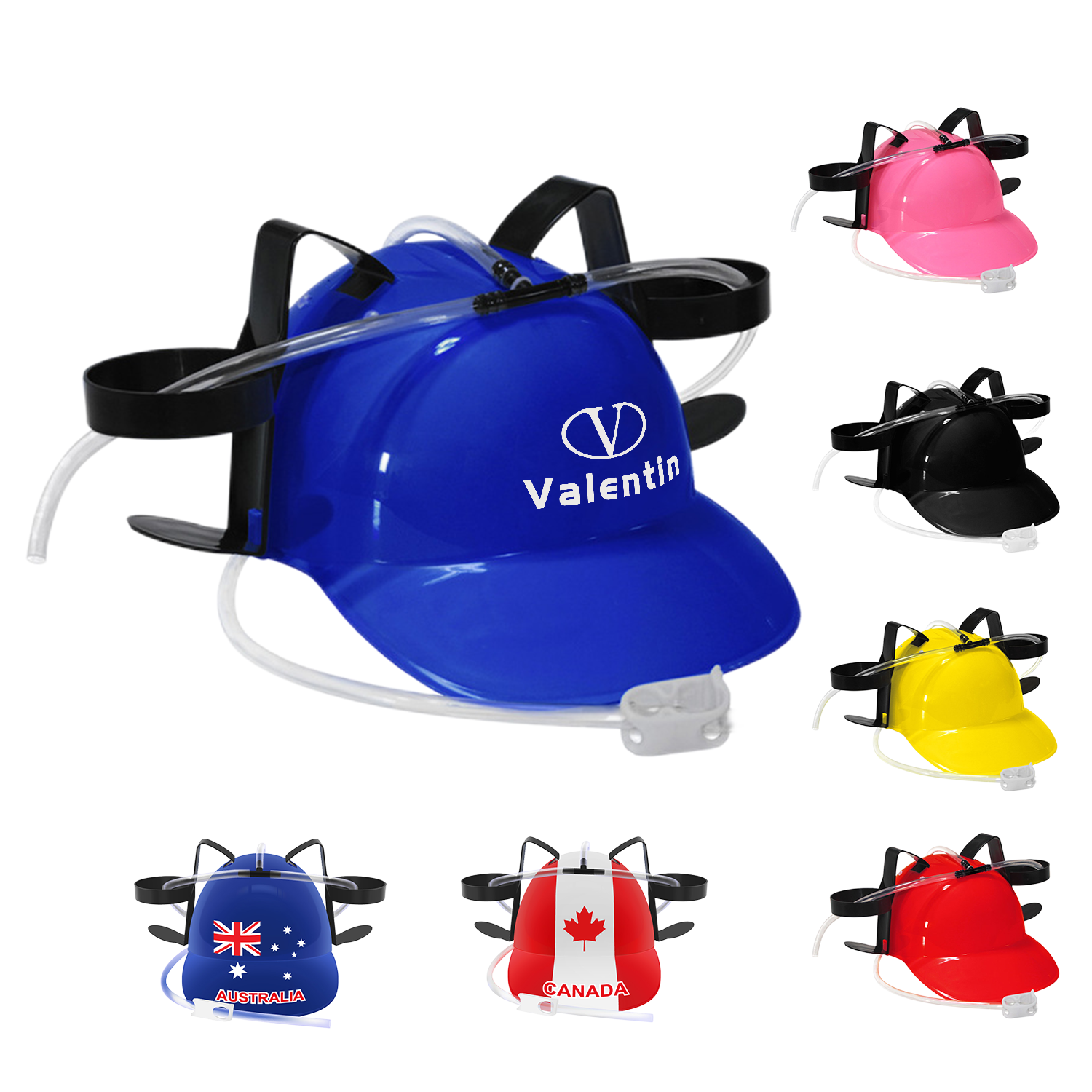 Plastic Creative Drink Straw Hat 2