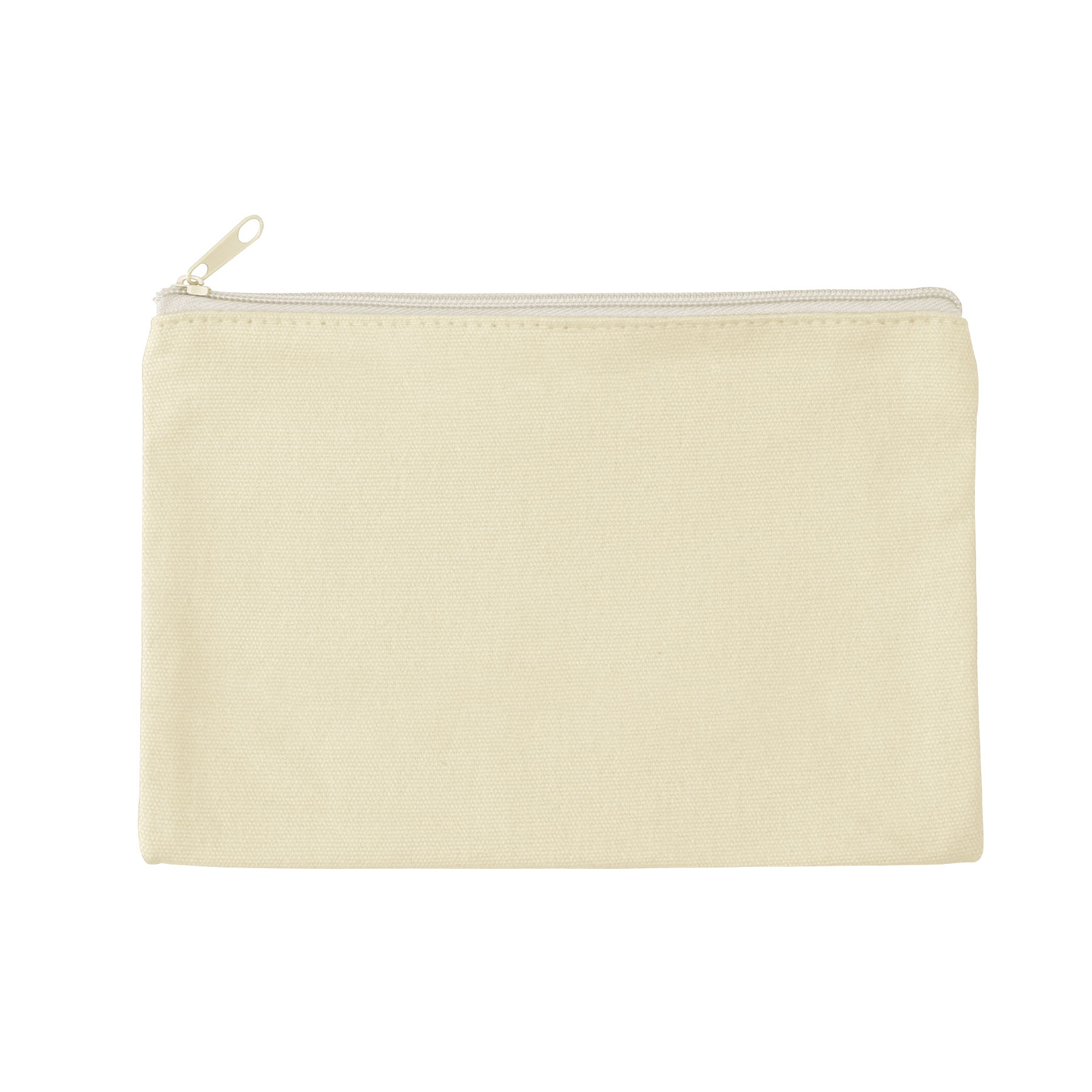 9" X 6" Cotton Canvas Zippered Pouch For Cosmetics, Toiletries & Tech Accessories 33