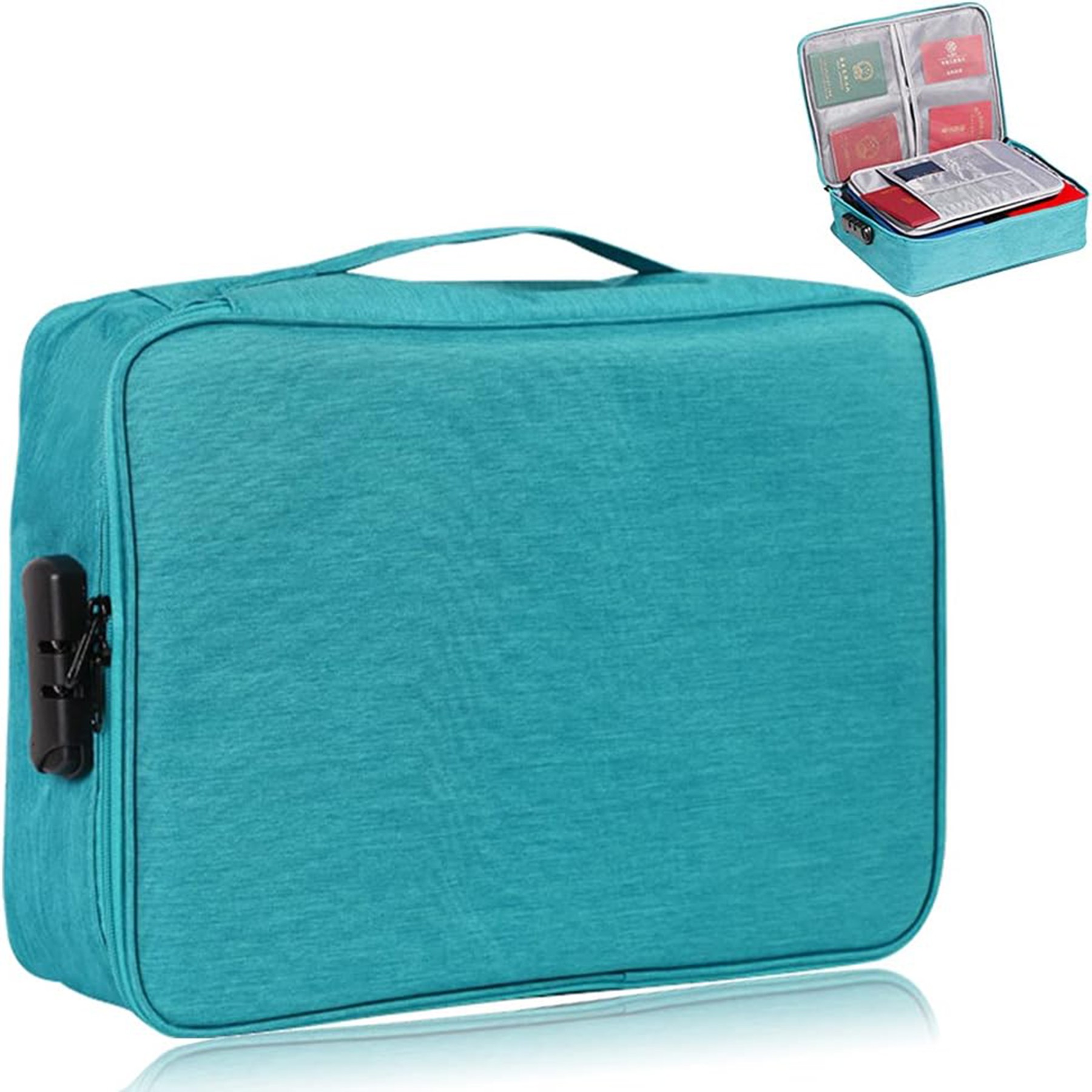 Multi-Layer Storage Pouch Credential Document Organizer Bag 6