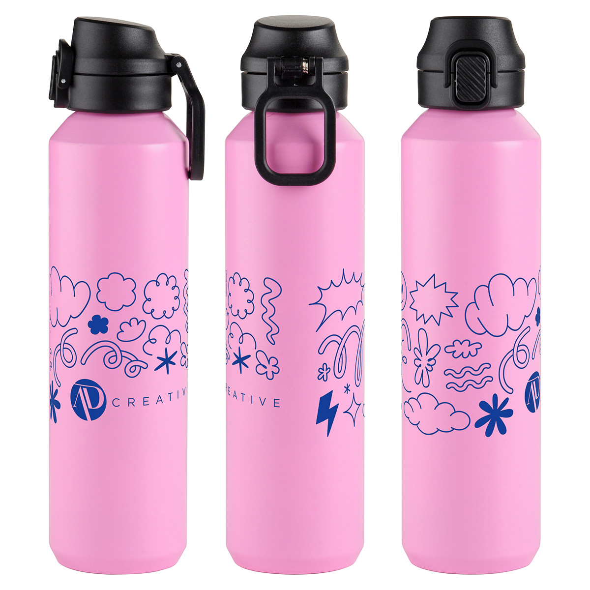 Nexus 27 oz Recycled Aluminum Bottle with Flip-Top Lid and Carabiner 57