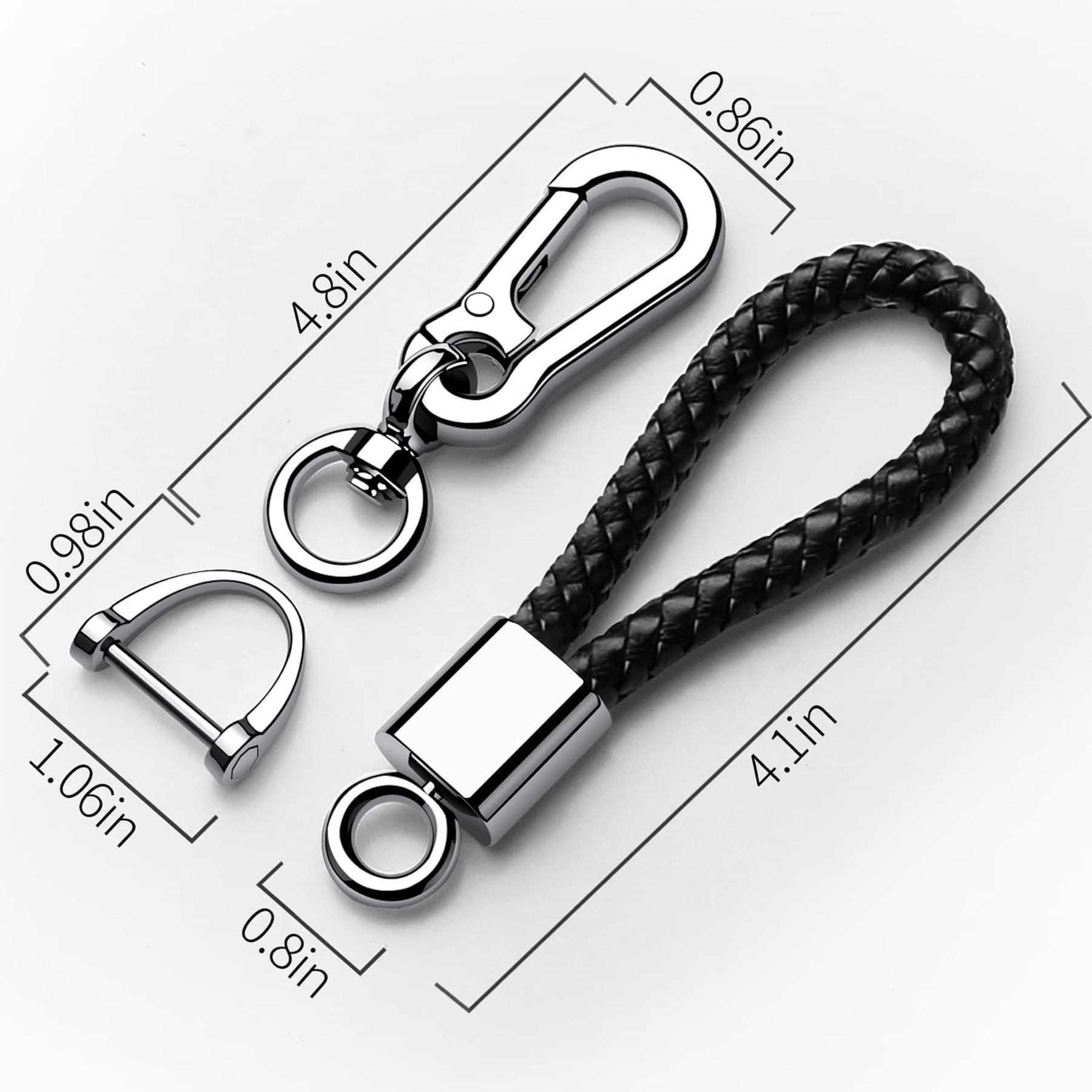 Leather weave keychain 2