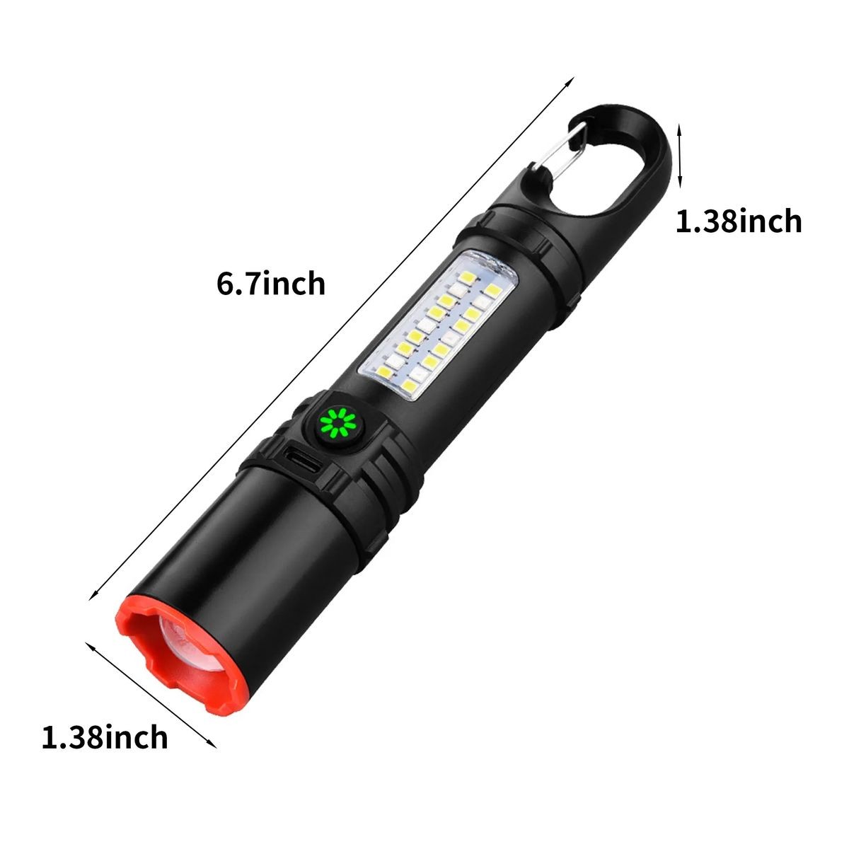 Waterproof LED Flashlight with Rechargeable Battery 2