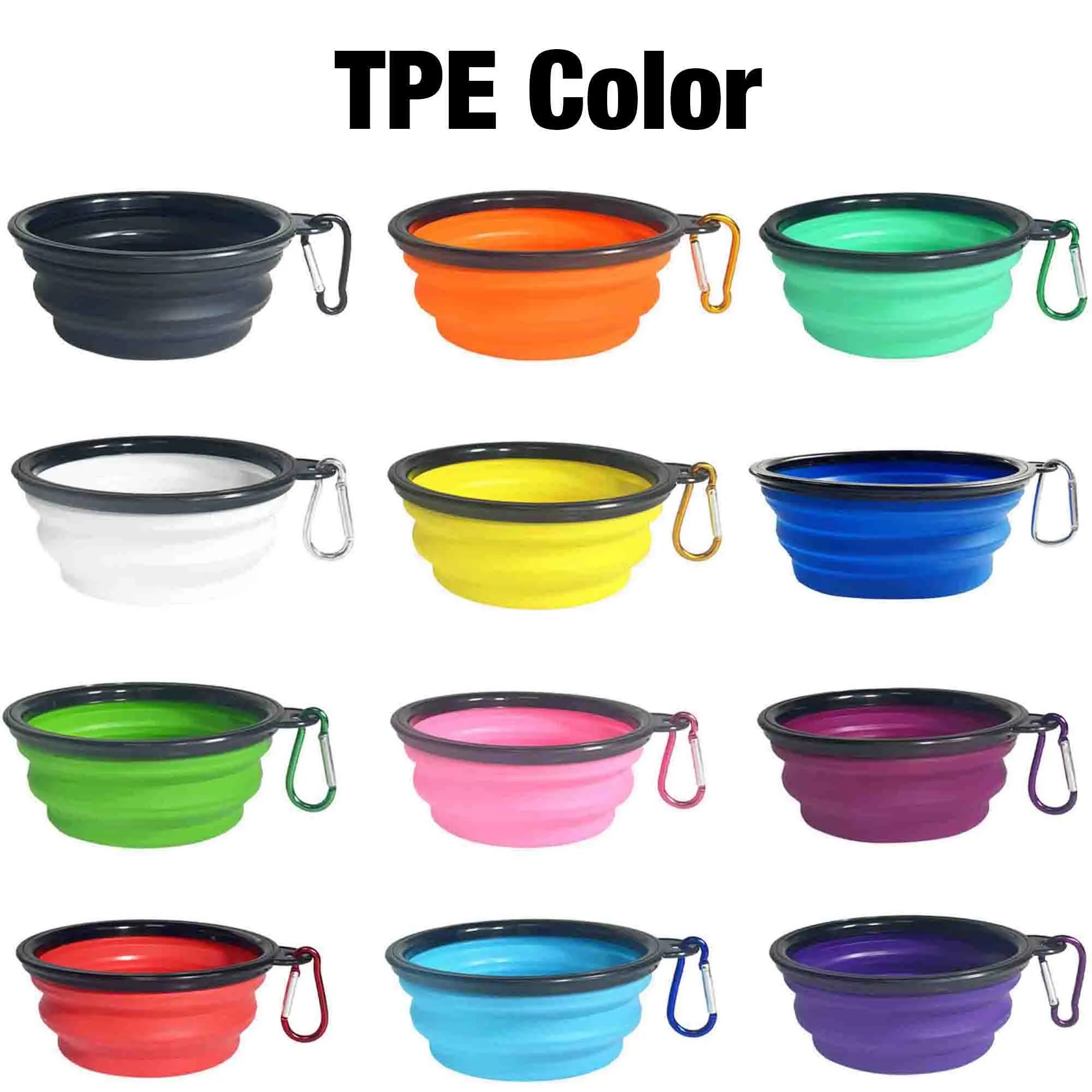 Collapsible Pet Bowl With Carabiner 2