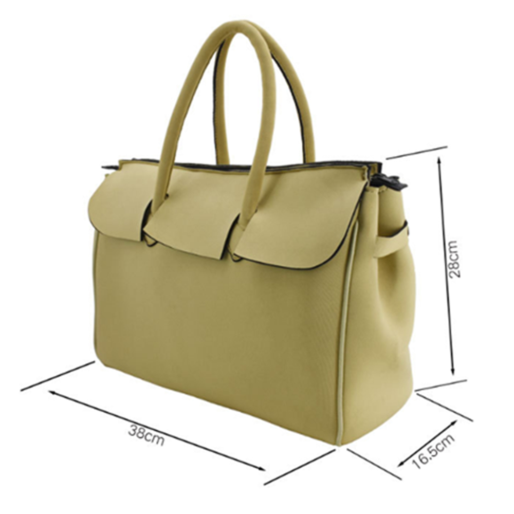 Neoprene Trendy Bag With Zipper Closure 2