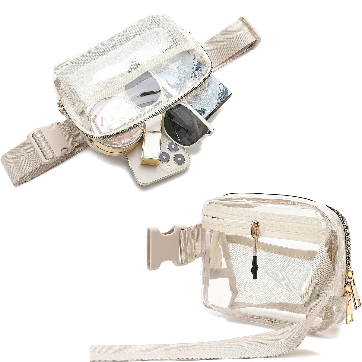 Stadium Approved Adjustable Strap Clear Belt Bag 3