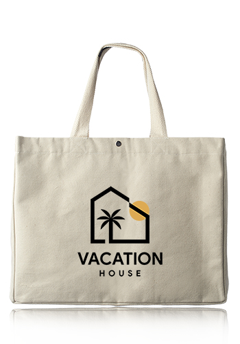 118 oz. Heavy Cotton Snap Button Beach Bags 1