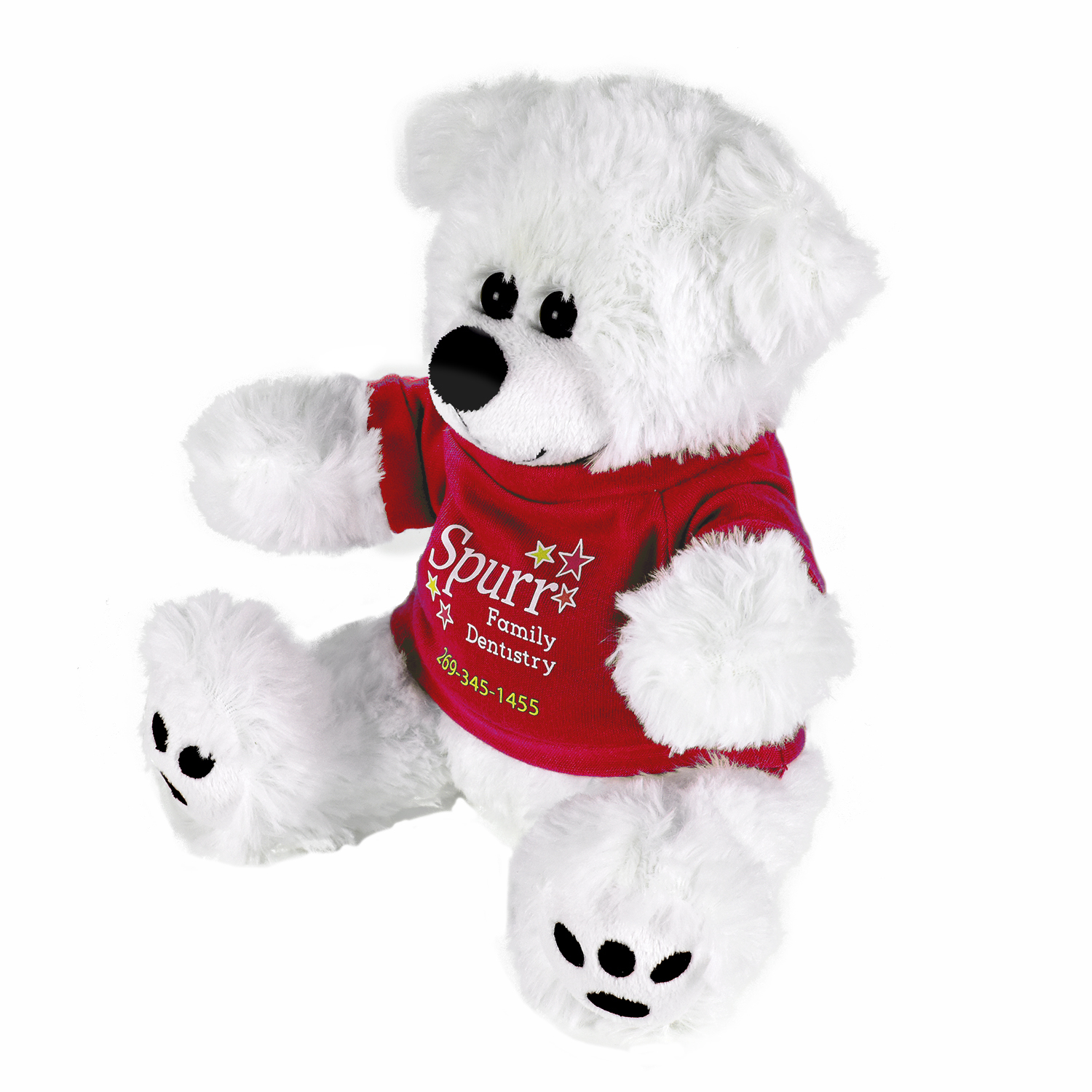 Plush Bear w/ Embroidered Paws and T-Shirt 3