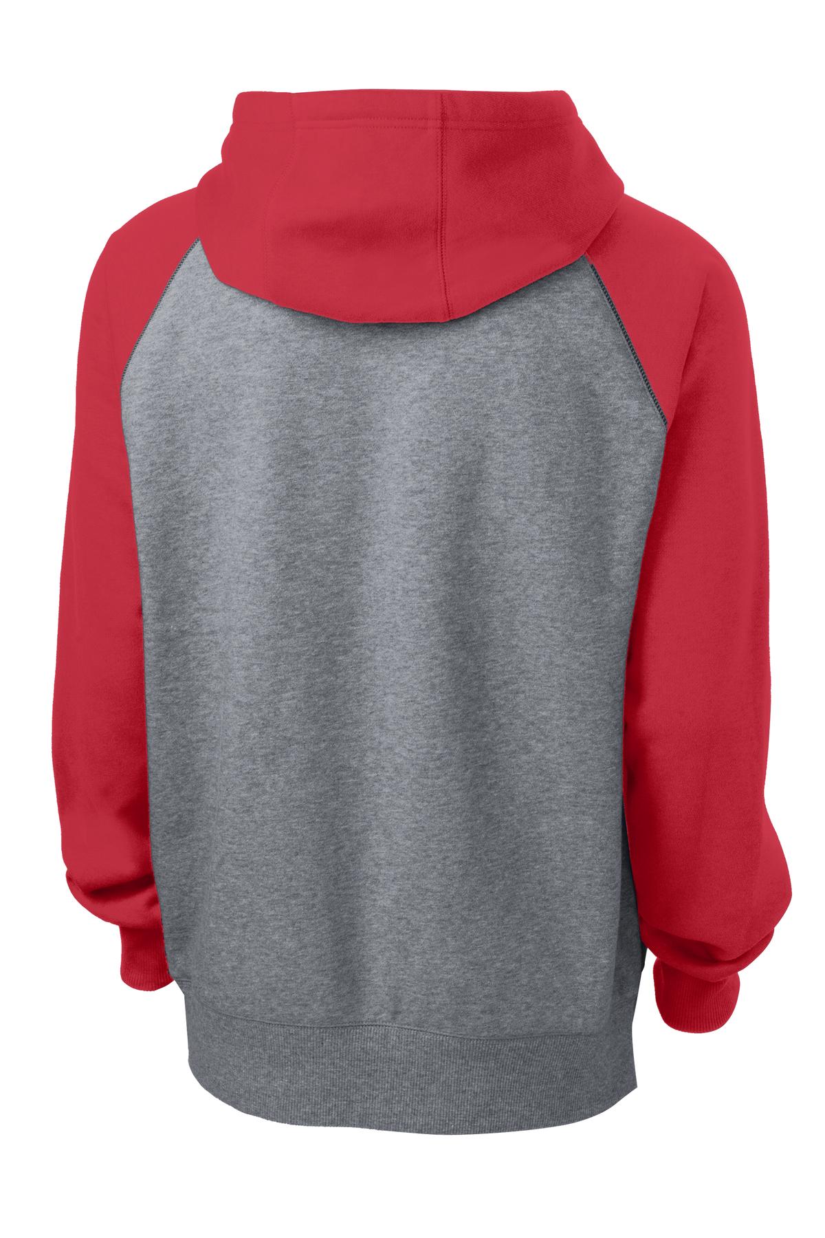 Sport-Tek Raglan Colorblock Pullover Hooded Sweatshirt. ST267 11