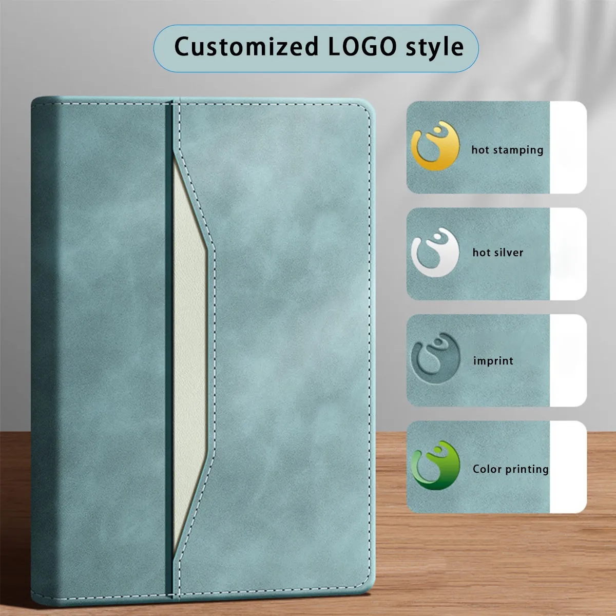 Simple Style Soft Leather Business Office Meeting Notebook 1