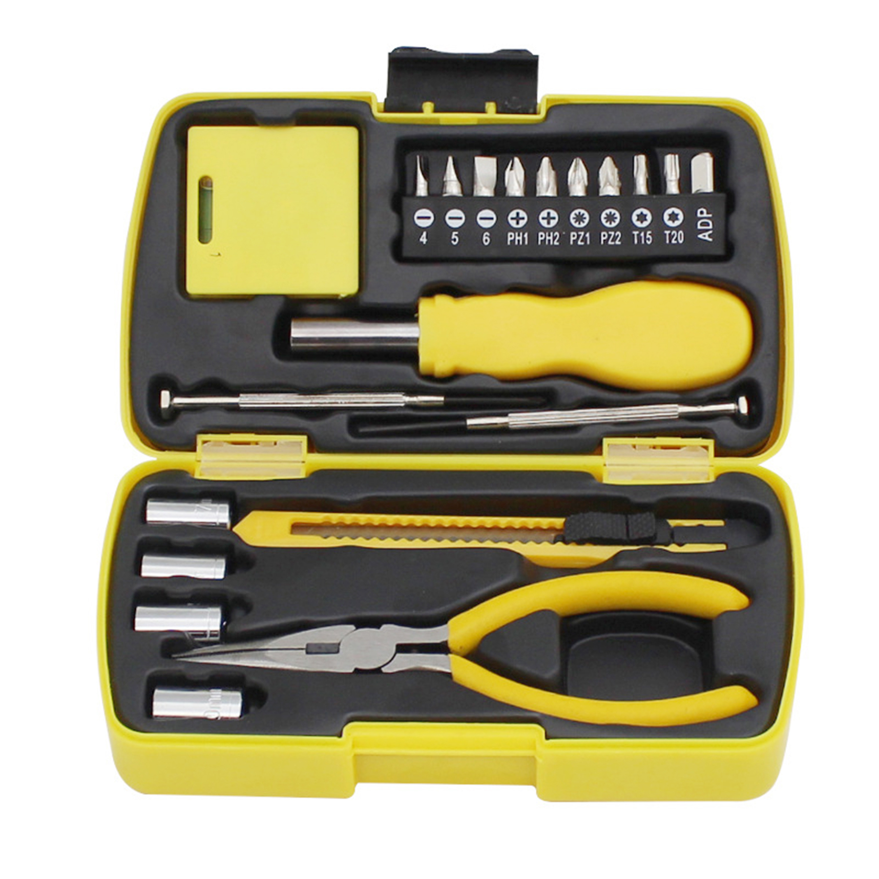 HandyPro 20pc Mini Furniture Tool Set with Precision Screwdriver, Knife, and Pliers 6