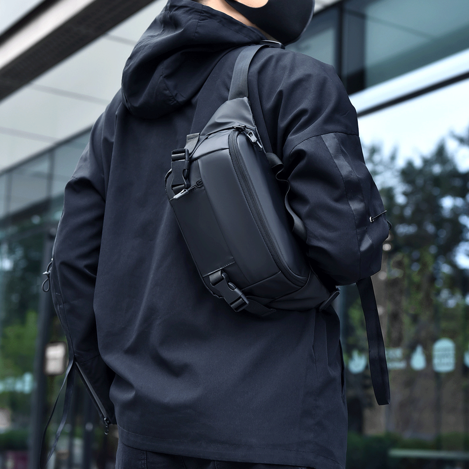 nylon Outdoor Waterproof shoulder chest bag Fanny Pack 10