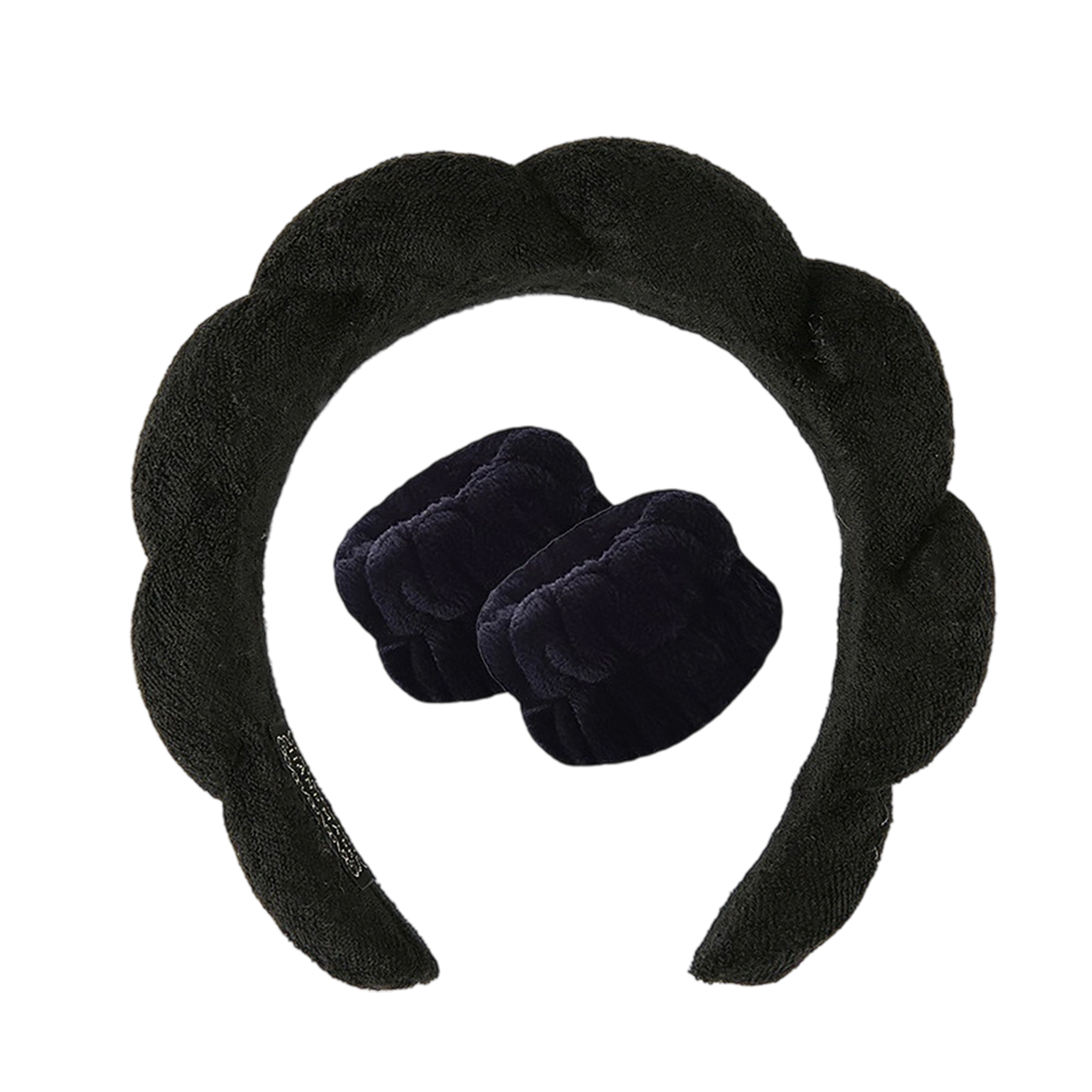 Spa Headband and Coral Fleece Wristband Set 3 Pieces 3